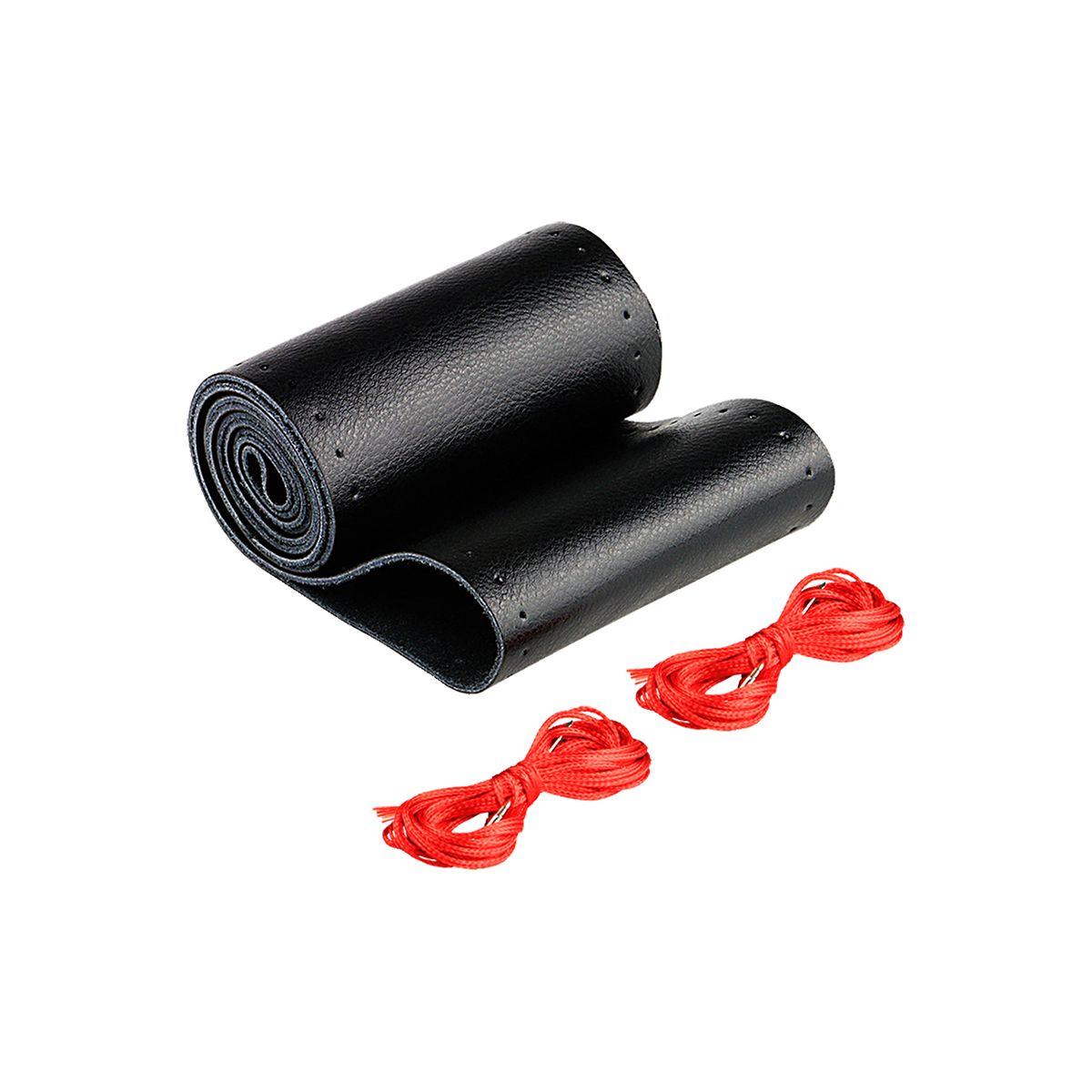 CUBRE VOLANTE CUBRE VOLANTE UNIVERSAL CON CUERINA PARA COSER NEGRO CON COSTURA ROJA / CAJA POR 200 UN.