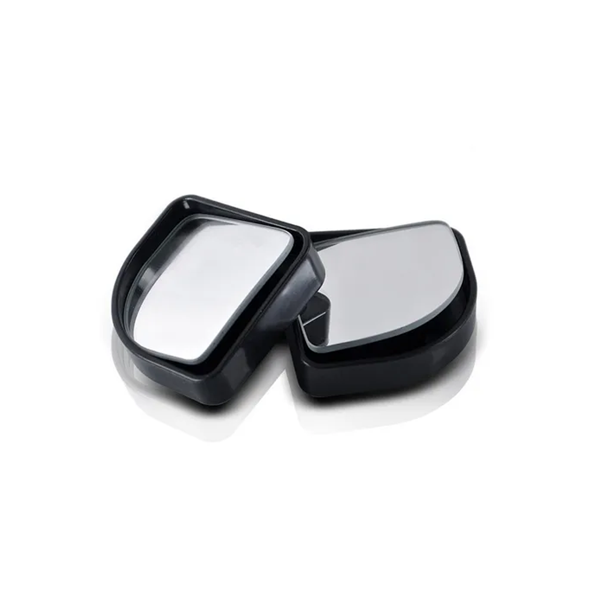 JUEGO DE ESPEJOS PUNTO CIEGO 2 JUEGO DE ESPEJOS PUNTO CIEGO 2 X 2 MEDIALUNA BORDE PLASTICO NEGRO PLATEADO UNIVERSAL
