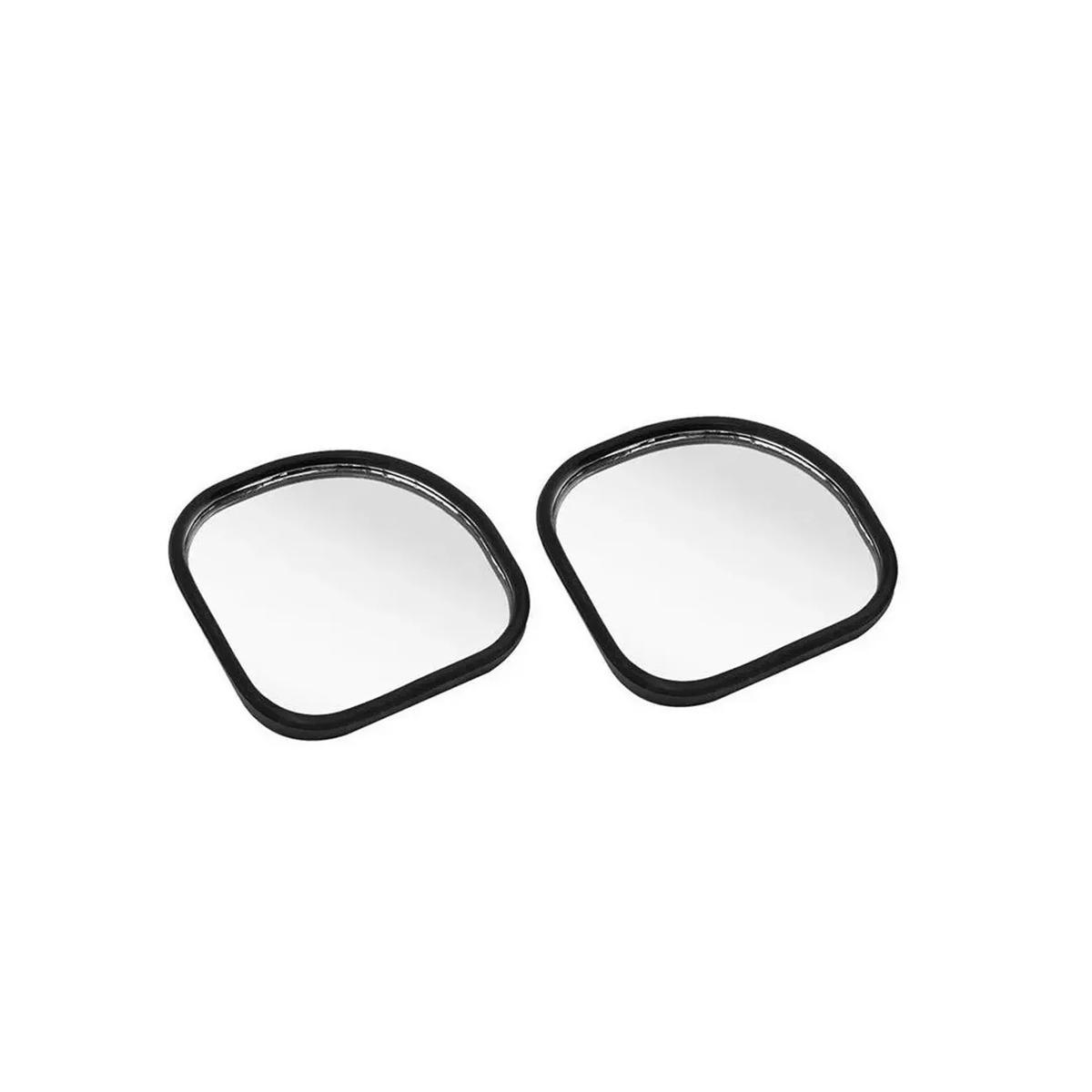 ESPEJO PUNTO CIEGO 3 ESPEJO PUNTO CIEGO 3 SEMI CUADRADO BORDE PLASTICO NEGRO PLATEADO UNIVERSAL