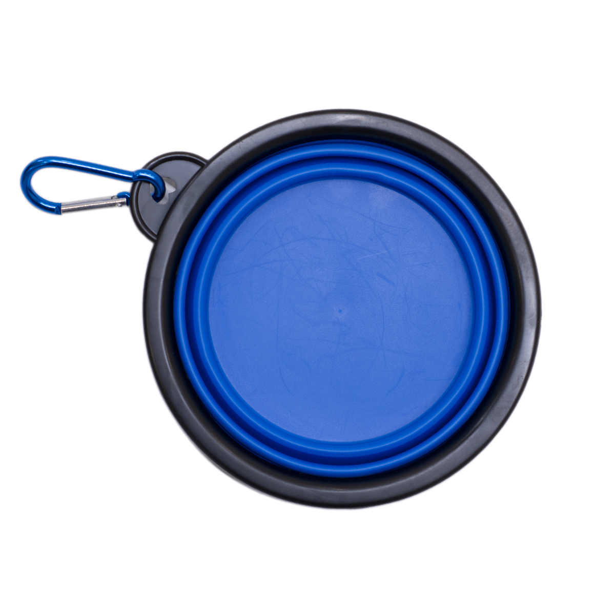 BOWL MASCOTAS BOWL PARA MASCOTAS AZUL CON GANCHO PELGABLE DIAMETRO 12.5 CM ALTURA 5 CM (LUEGO DE PLEGARSE 1 CM DE ALTURA)