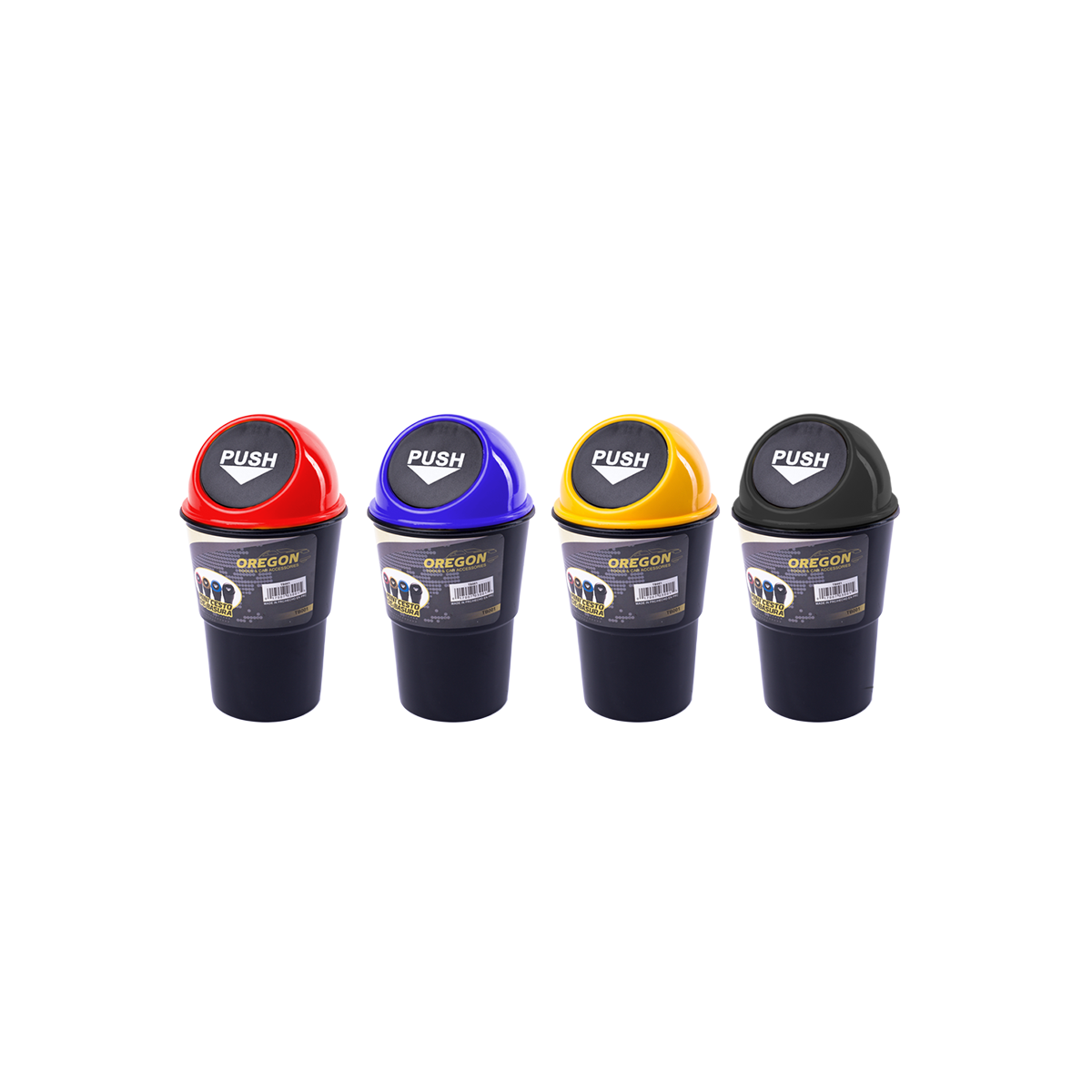 MINI TACHITOS DE BASURA SET DE 12 PCS MINI TACHITOS DE BASURA ROJO / AZUL / AMARILLO / NEGRO 208.56.5 CANTIDAD POR CAJA 48