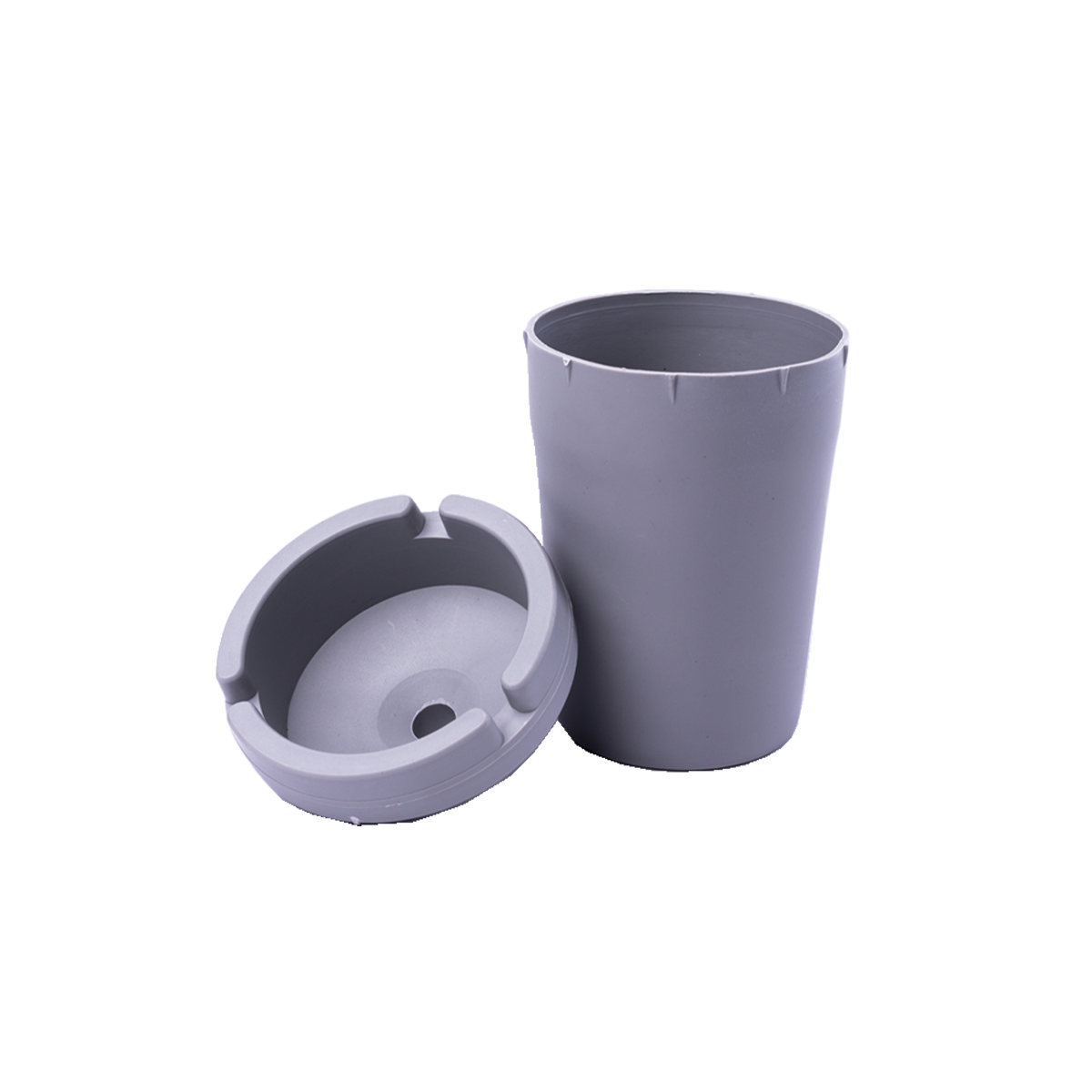 CENICERO DISPLAY DE X 12 UNIDADES CENICEROS DE PVC NEGRO / GRIS UNIVERSAL CANTIDAD POR CAJA 4