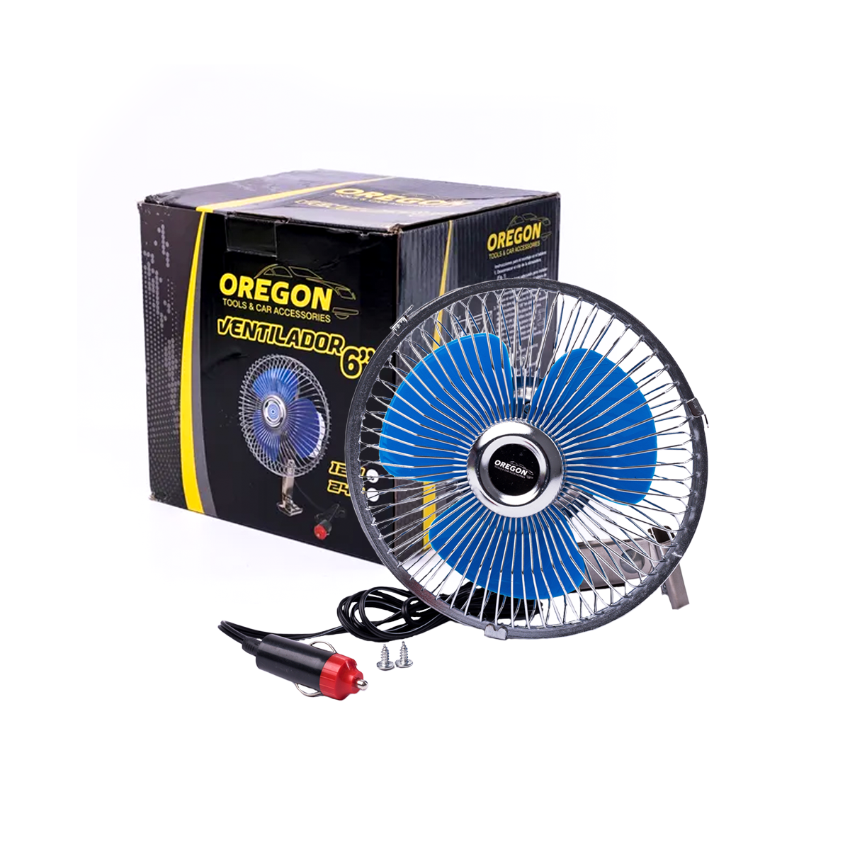 VENTILADOR VENTILADOR METALICO 6 24V UNIVERSAL PLATEADO 6 DIAMETRO 180MM CANTIDAD POR CAJA 12