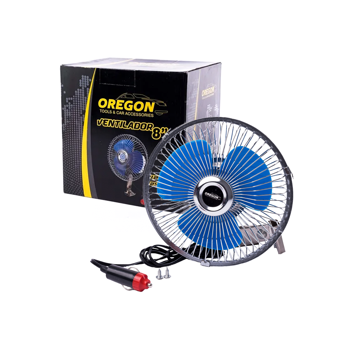 VENTILADOR VENTILADOR METALICO 8 24V UNIVERSAL PLATEADO 8 DIAMETRO 220MM CANTIDAD POR CAJA 12