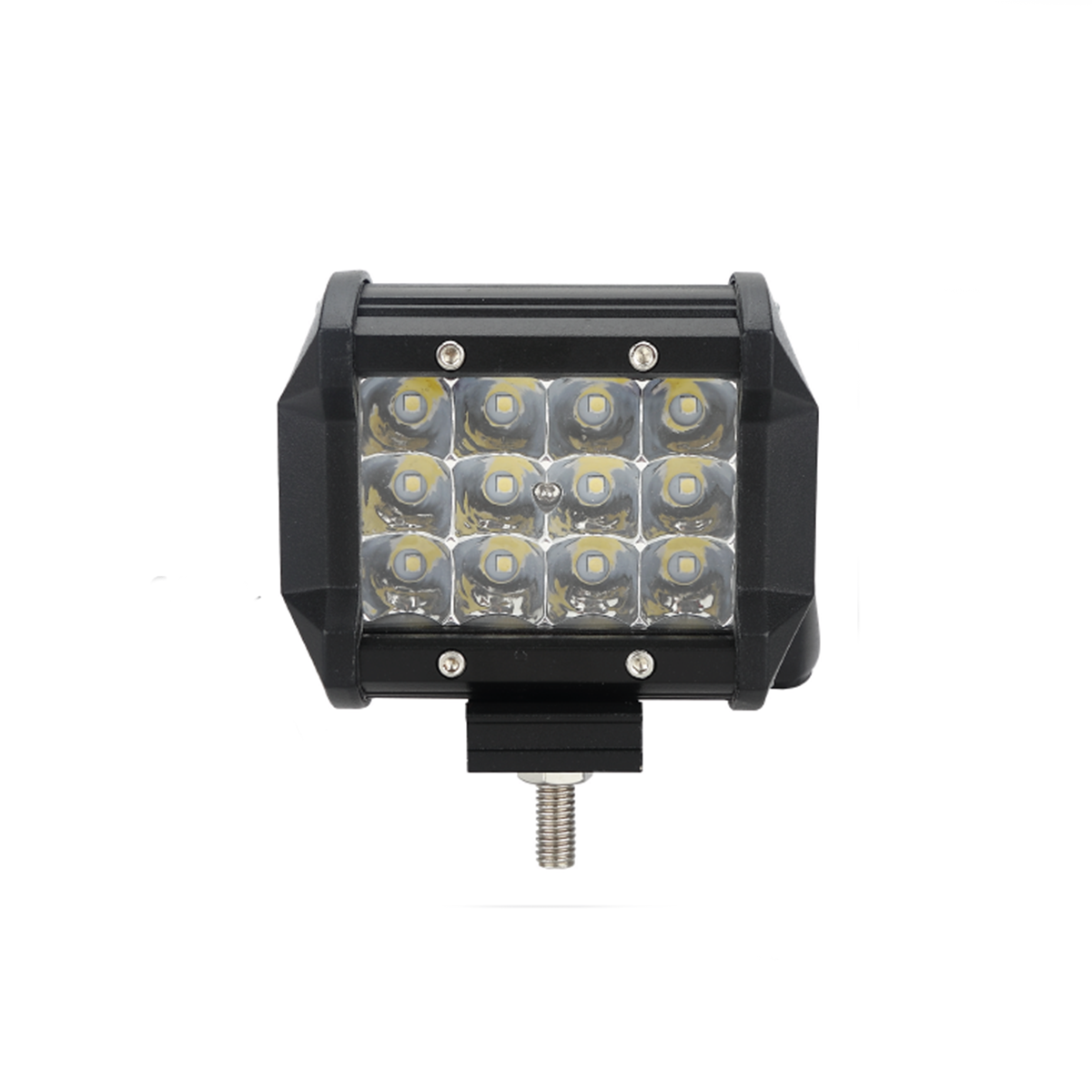OFF ROAD BARRA DE LED MULTI RECTA BARRA DE 12 LED DE 1.5 WATTS TIPO EPISTAR 18 WATTS - 9.8 CM DE LARGO COLOR BLANCO 12V / 24V - CARCAZA DE ALUMINIO - HAZ DE LUZ SPOT (CODIGO ANTERIOR: BAR9936BLA)