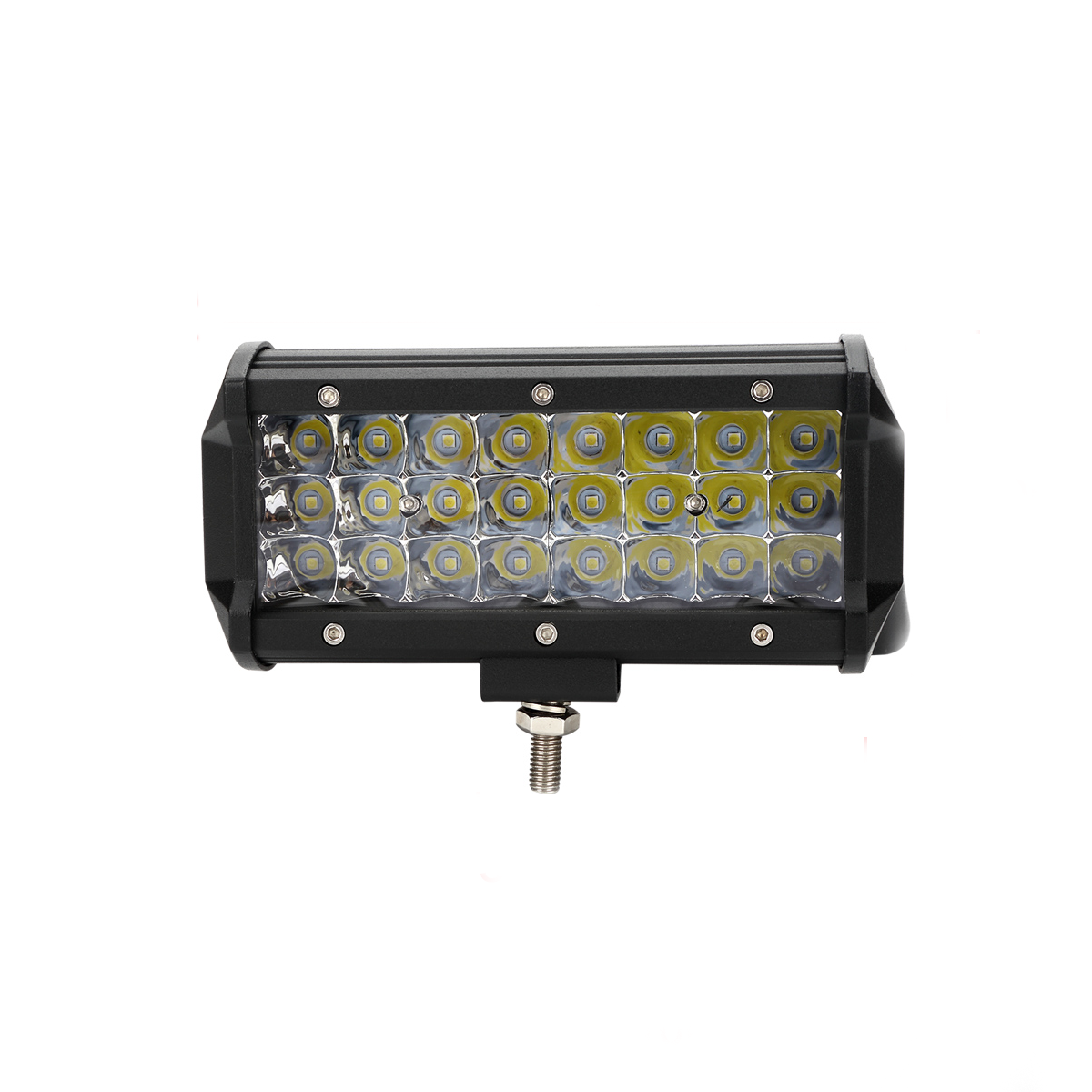 OFF ROAD BARRA DE LED MULTI RECTA BARRA DE 24 LED DE 3 WATTS TIPO EPISTAR 72 WATTS - 16.2 CM DE LARGO COLOR BLANCO 12V / 24V - CARCAZA DE ALUMINIO - HAZ DE LUZ SPOT (CODIGO ANTERIOR: BAR8972BLA) CANTIDAD POR CAJA MASTER 500