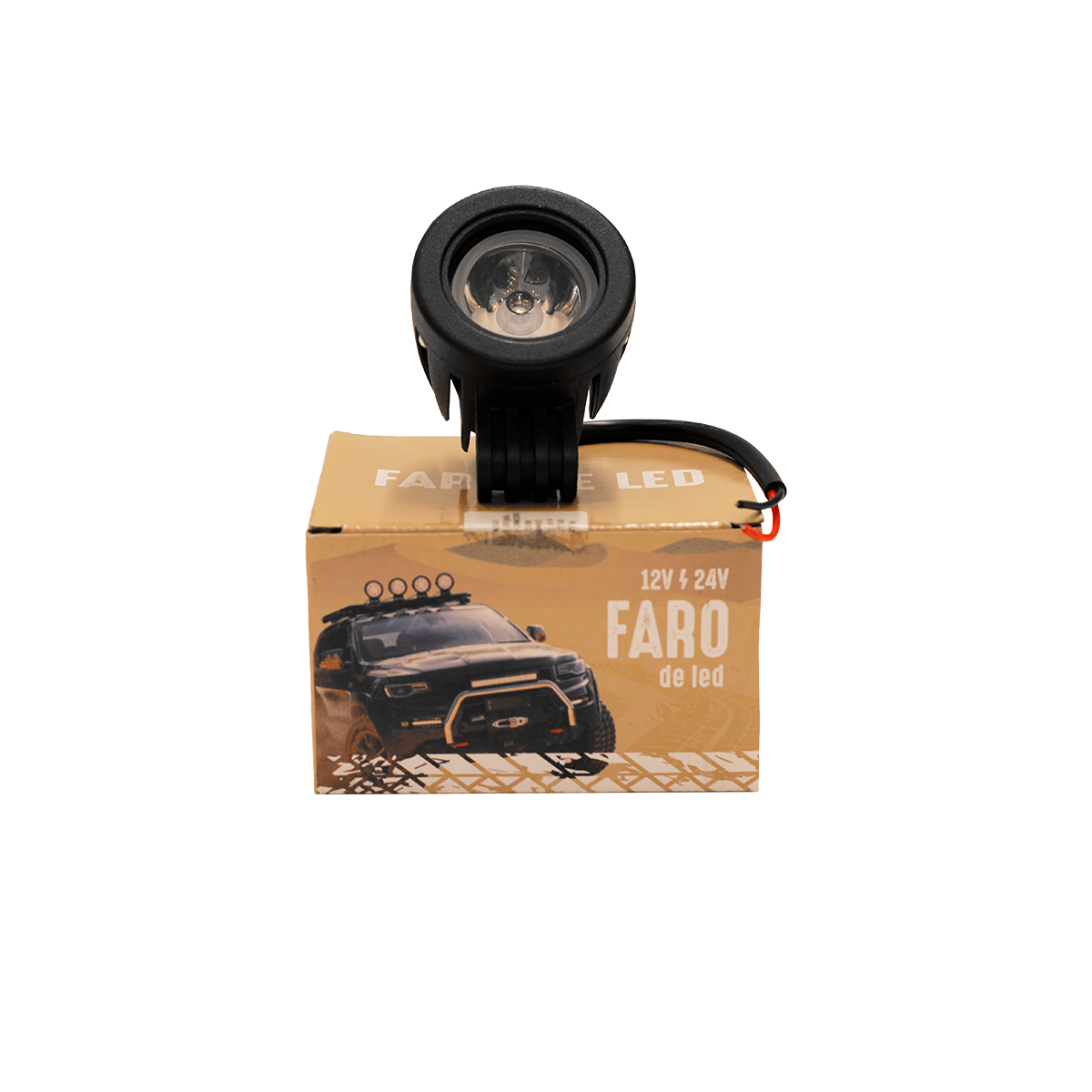 OFF ROAD FARO DE LED UNIVERSAL REDONDO 10 WATTS (1 LED 10 WATT) 12V / 24V - USO ESPECIAL MOTOS Y QUADS - HAZ DE LUZ SPOT -