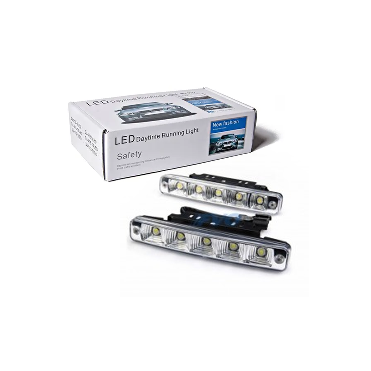 OFF ROAD JUEGO DE FAROS DE LED AUXILIARES UNIVERSAL RECTANGULAR - 5 LED SMD 5050 EN CADA FARO - COLOR BLANCO 24V.