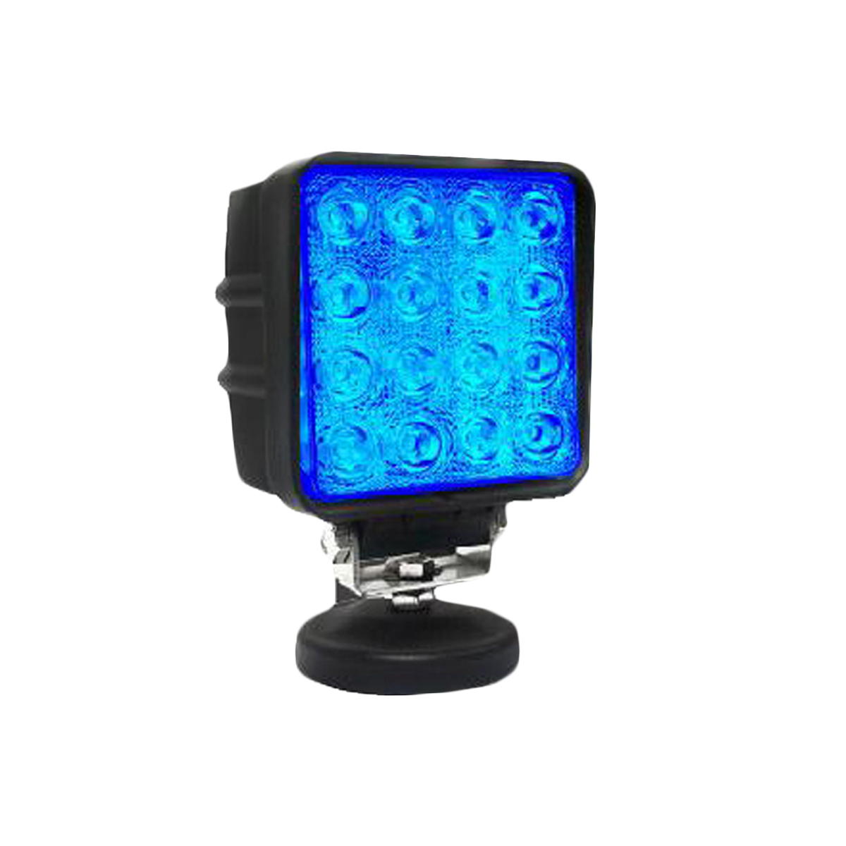 OFF ROAD FARO DE LED UNIVERSAL CUADRADO 48 WATTS (16 LED 3 WATTS) COLOR AZUL 12V / 24V - HAZ DE LUZ SPOT -