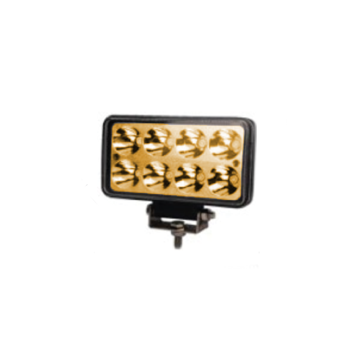 OFF ROAD FARO DE LED UNIVERSAL RECTANGULAR 24 WATTS (8 LED 3 WATTS) 15.5 9 CM COLOR AMBAR 12V / 24V SPOT - HAZ DE LUZ SPOT -