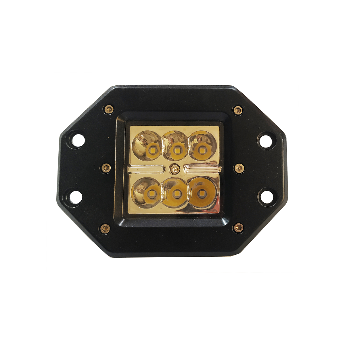 OFF ROAD FARO DE LED UNIVERSAL RECTANGULAR 18 WATTS (6 LED 3 WATTS) COLOR BLANCO 12V / 24V - HAZ DE LUZ SPOT -