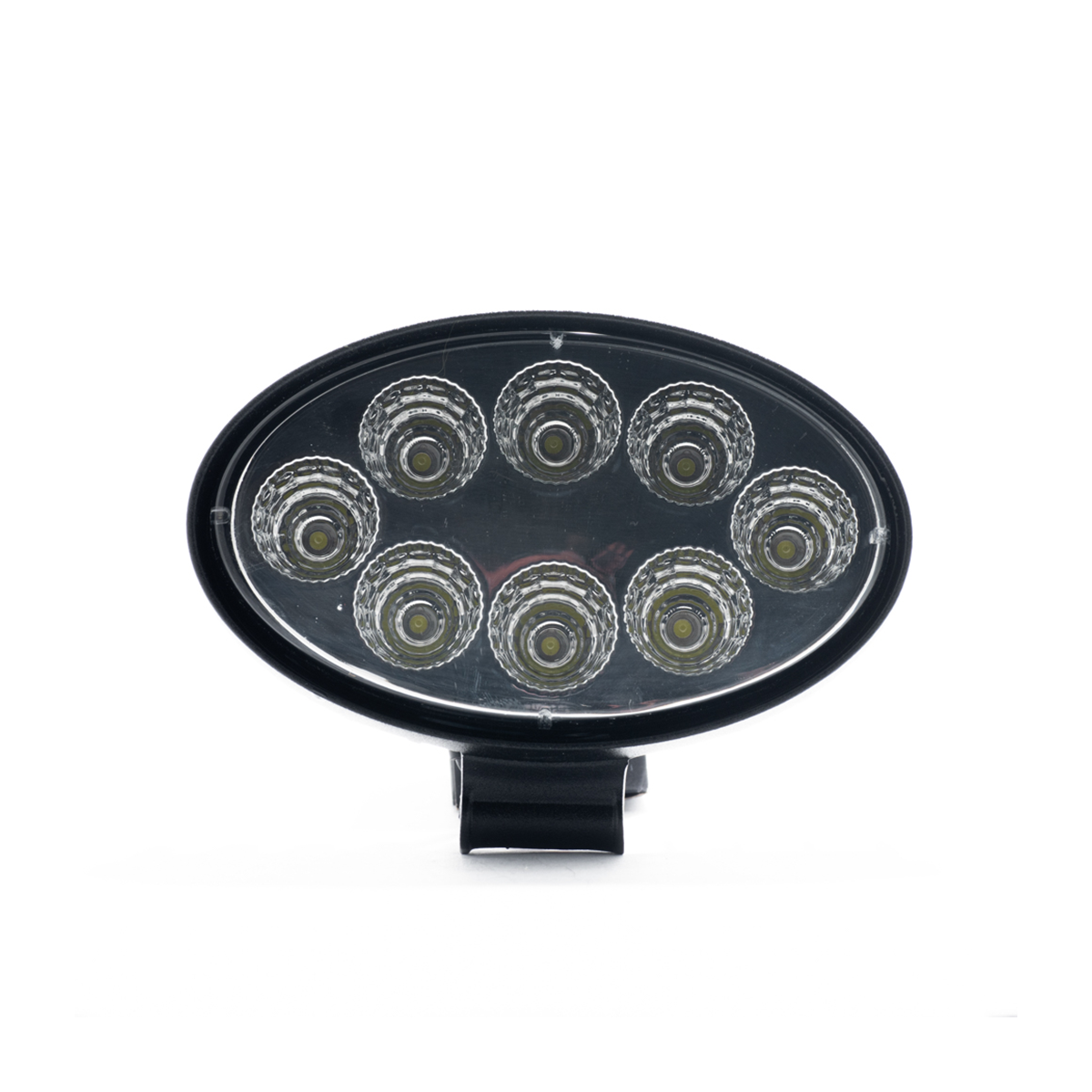 OFF ROAD FARO DE LED UNIVERSAL OVALADO 24 WATTS (8 LED 3 WATTS) COLOR BLANCO 12V / 24V - HAZ DE LUZ SPOT - CANTIDAD POR CAJA MASTER 40