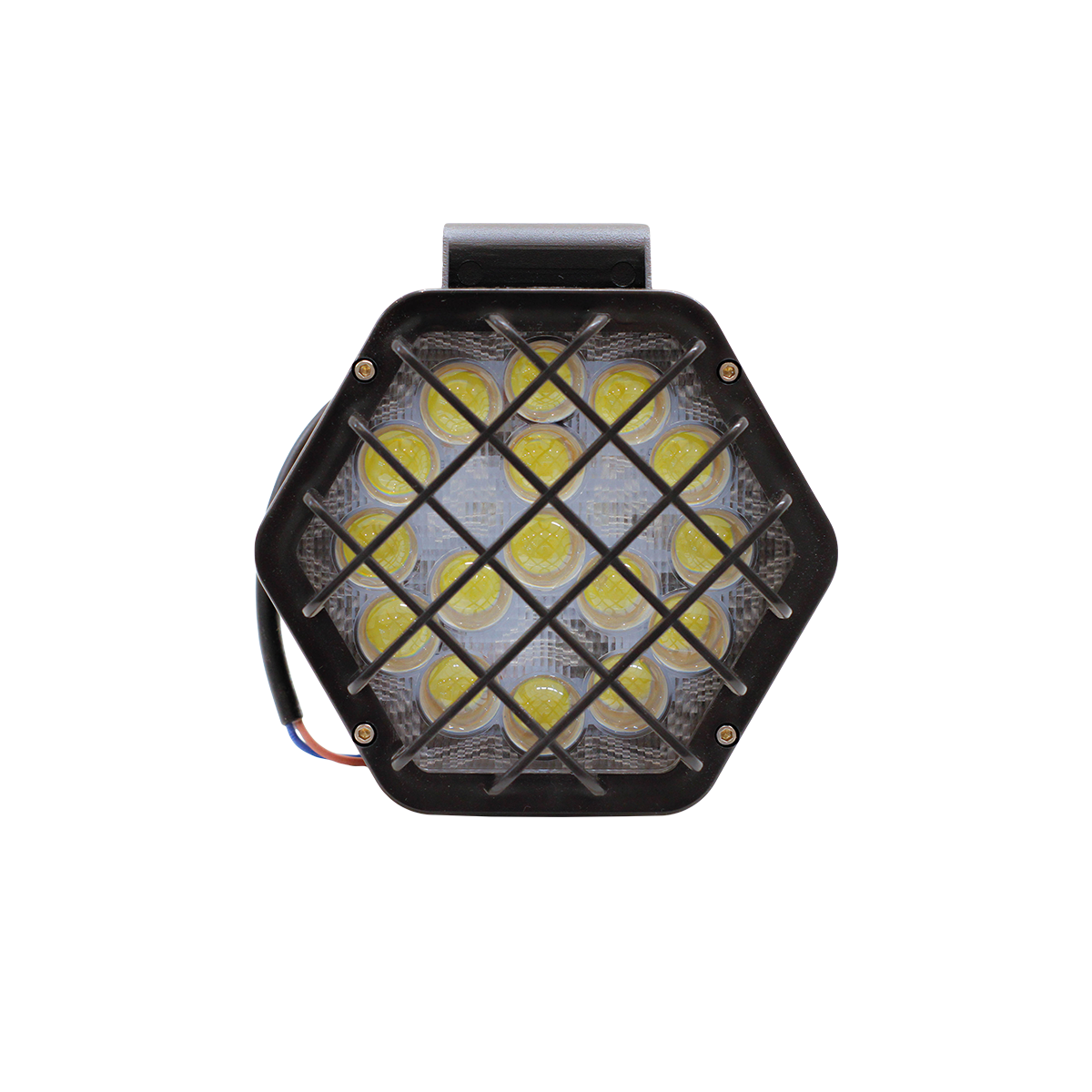 OFF ROAD FARO DE LED UNIVERSAL ROMBOIDAL 48 WATTS (16 LED 3 WATTS) COLOR BLANCO 12V / 24V - HAZ DE LUZ SPOT -