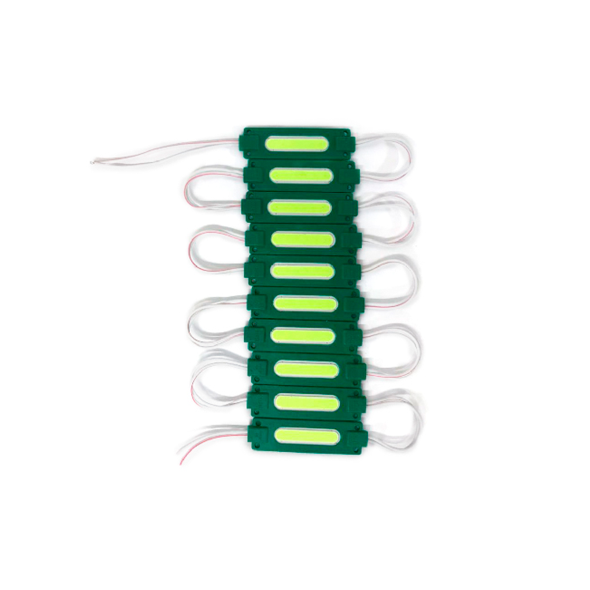 MODULO LED COB TABLA RIGIDA COB VERDE 24V 7CM X 1,5CM CANTIDAD POR CAJA MASTER 2000