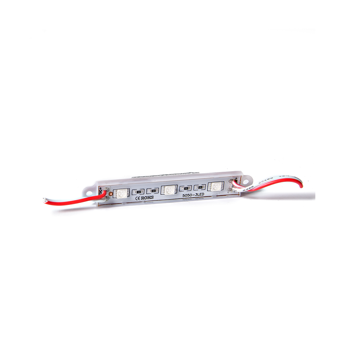 LEDS SMD TABLA RIGIDA 3 LED 5050 SMD ROJO 24V CANTIDAD POR CAJA MASTER 2000