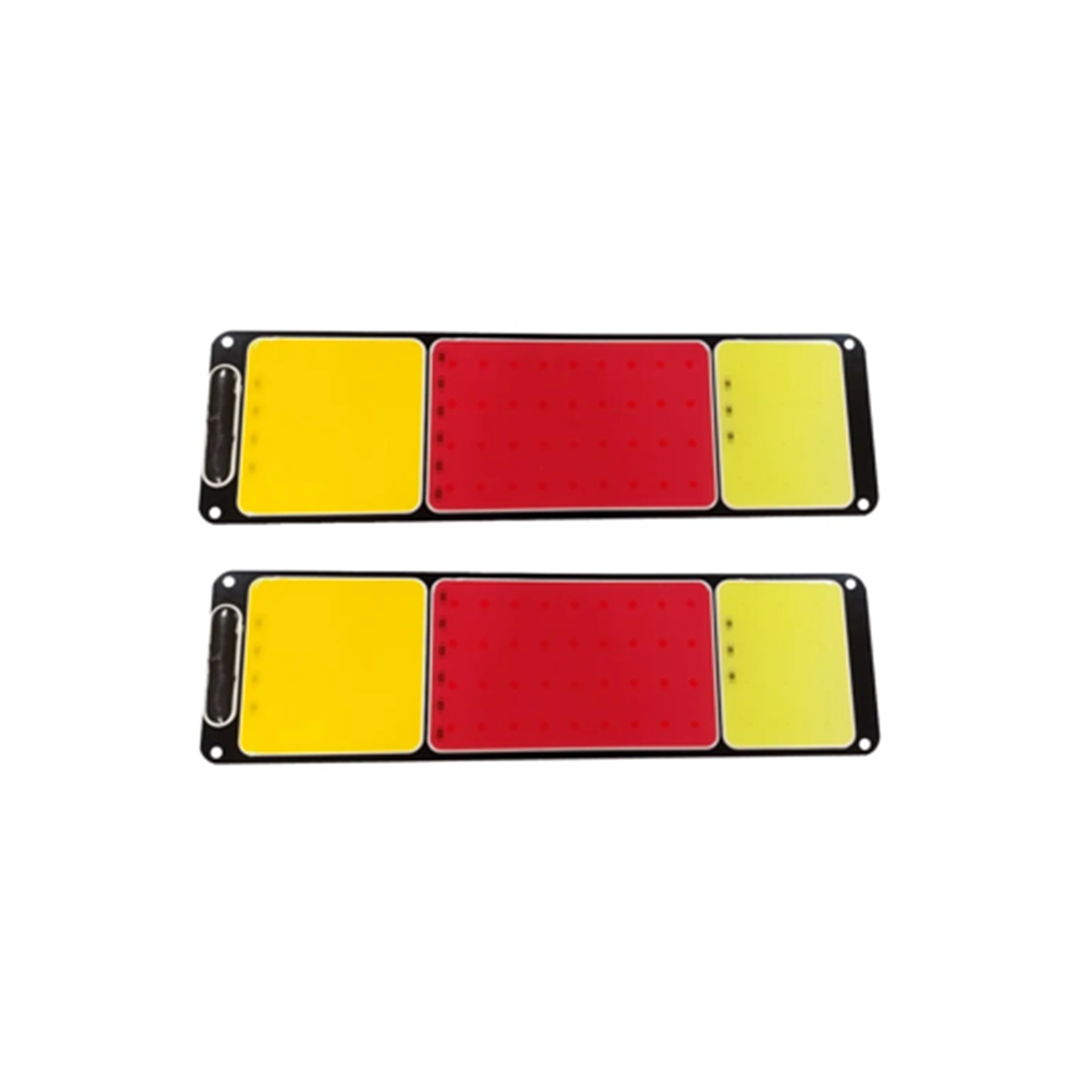 OFF ROAD FAROS DE CAMION JUEGO DE FAROS TRASEROS PARA CAMION AMBAR (8CM) + ROJO (14CM) + BLANCO (6CM) >> 28CM ANCHO X 7CM ALTO RESISTENTE AL AGUA 12V CANTIDAD POR CAJA MASTER 100