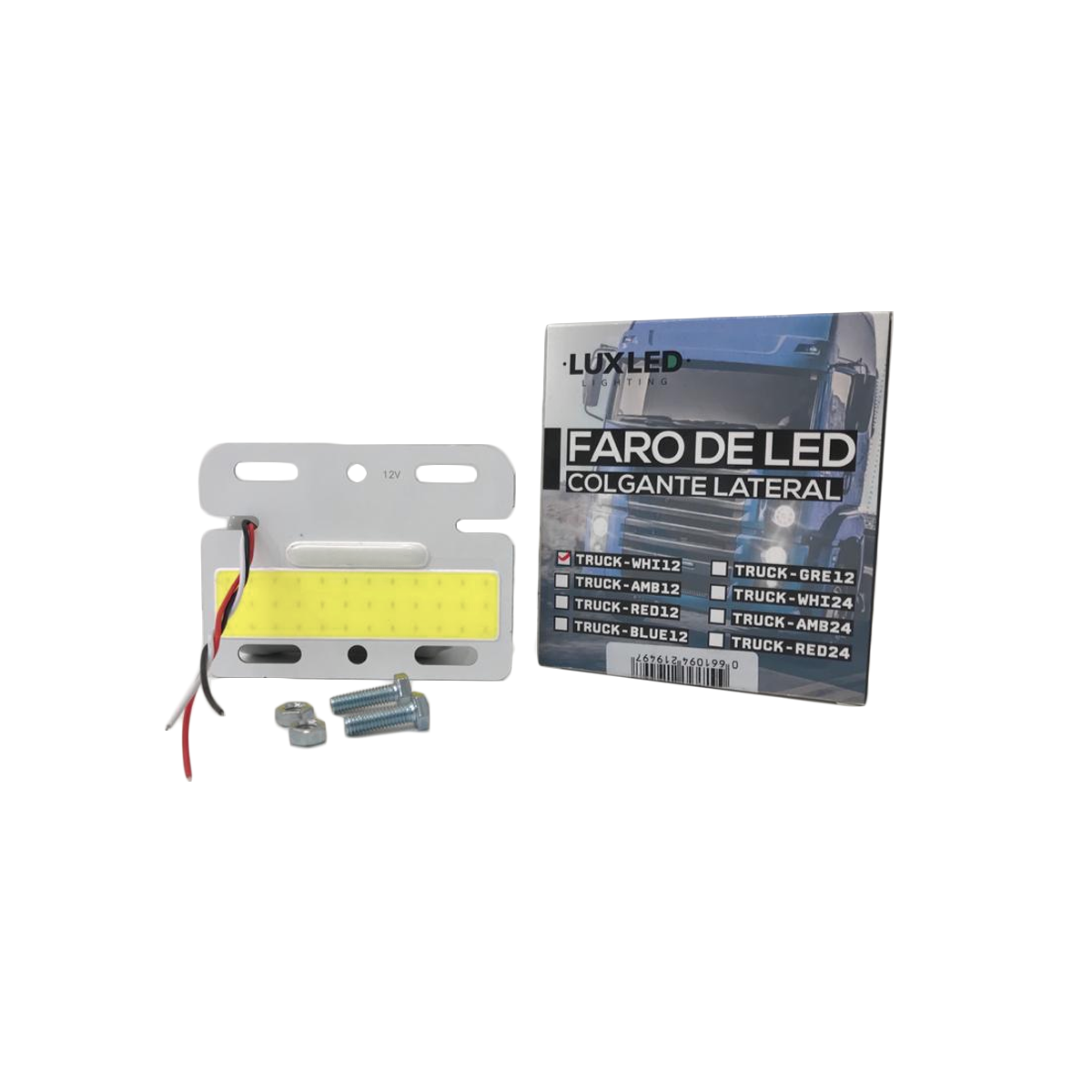 OFF ROAD FAROS DE CAMION PACK X 4 UNIDADES DE FAROS COLGANTES ENCASTRABLES PARA LATERAL DE CAMION 10.5 CM DE ANCHO X 8 CM DE ALTO BLANCO 12V