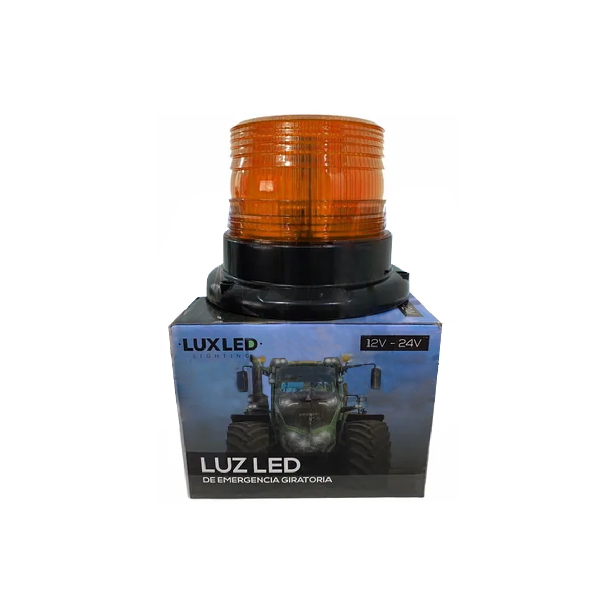 BALIZA GIRATORIA LED BALIZA DESTELLANTE LED 12V - 24V COLOR AMBAR CON CONEXION A TOMA 12V CANTIDAD POR CAJA MASTER 30