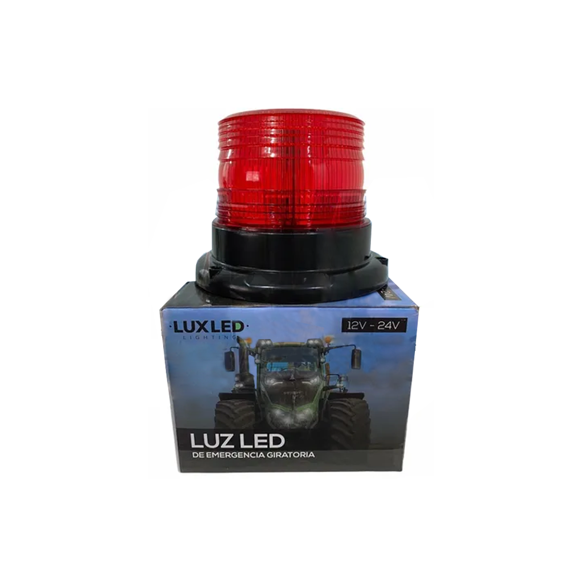 BALIZA GIRATORIA LED BALIZA DESTELLANTE LED 12V - 24V COLOR ROJO CON CONEXION A TOMA 12V