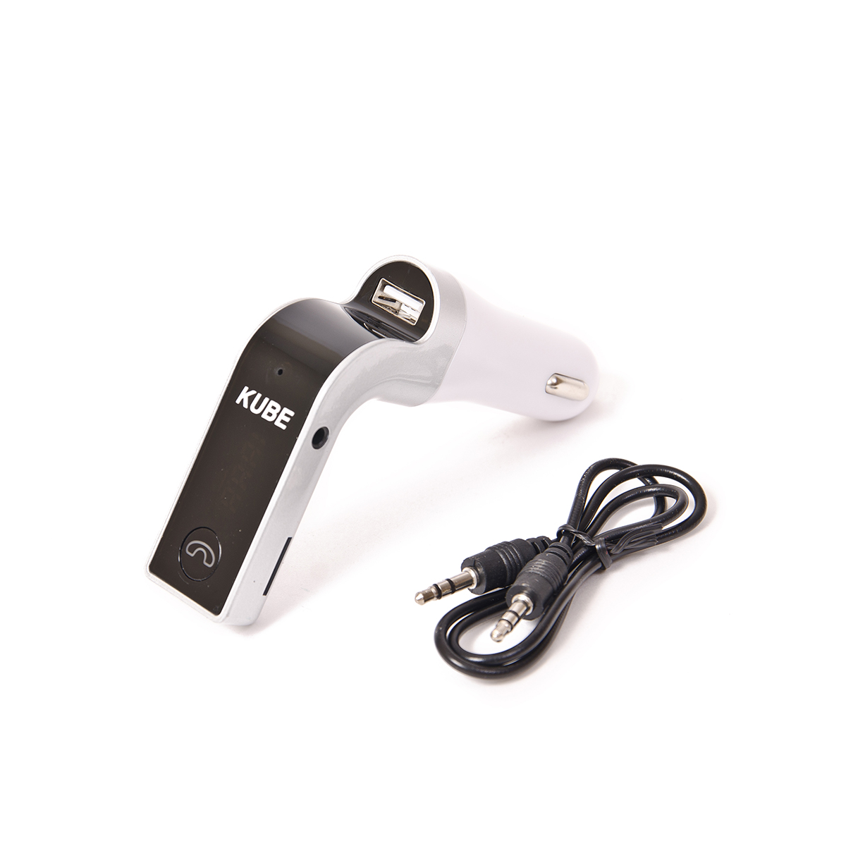 ACCESORIO PARA CELULAR TRANSMISOR DE BLUETOOTH / FM 2.1A usb PLATEADO