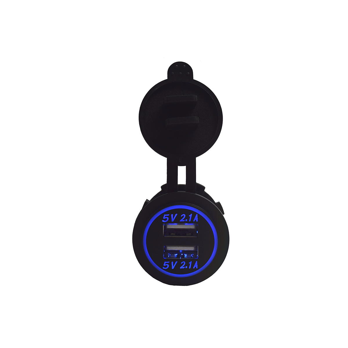 ACCESORIO PARA CELULAR TOMA 12V USB DUAL USO ESPECIAL EN AUTOMOVILES AZUL