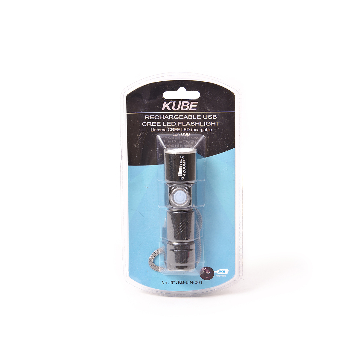 ACCESORIO PARA CELULAR LINTERNA (RECARGABLE VIA USB) NEGRO