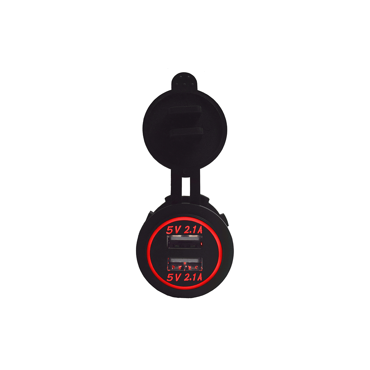 ACCESORIO PARA CELULAR TOMA 12V USB DUAL USO ESPECIAL EN AUTOMOVILES ROJO