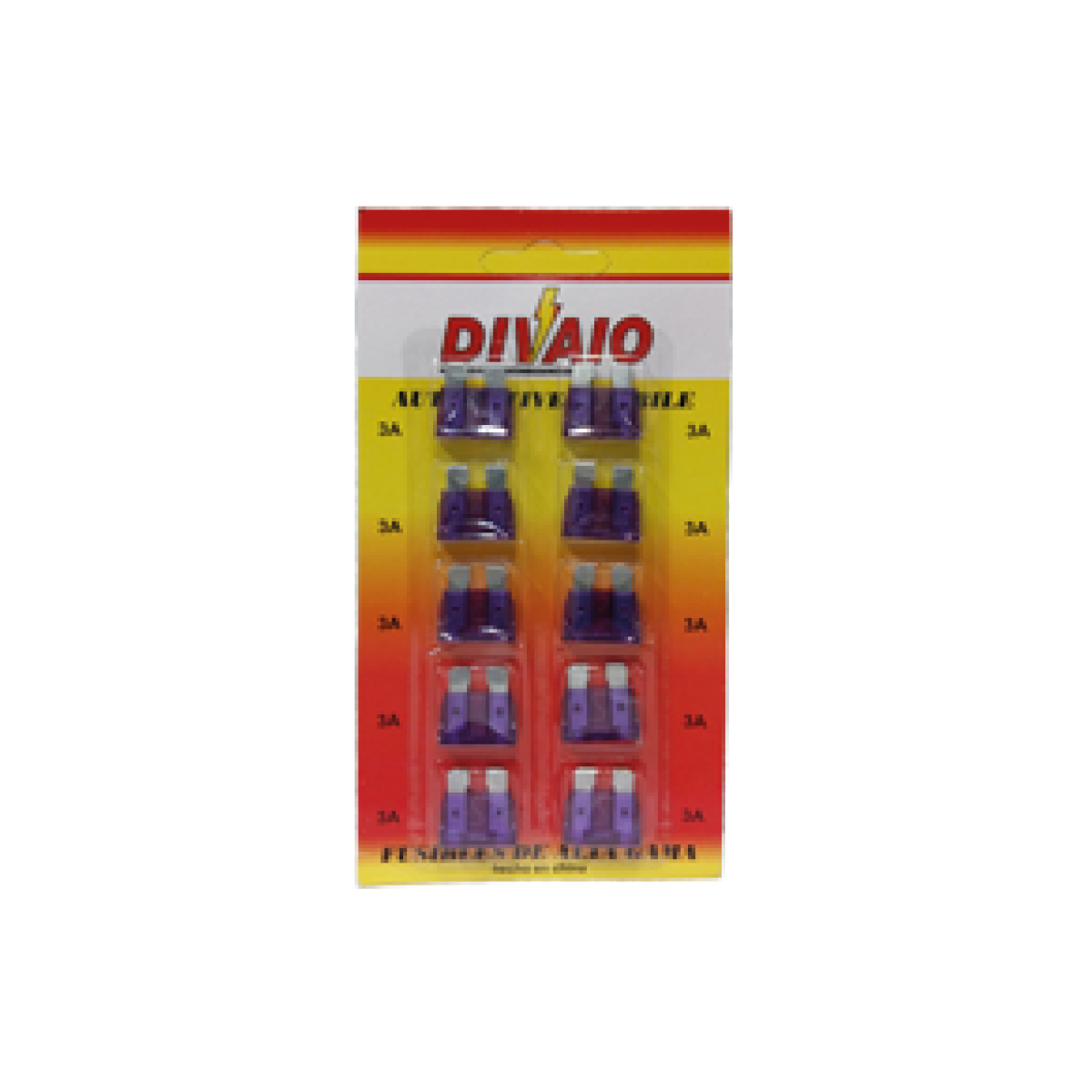 FUSIBLE FICHA EN BLISTER POR 10 UNIDADES FUSIBLE FICHA EN BLISTER (10 UNIDADES) X AMPER 25 AMP