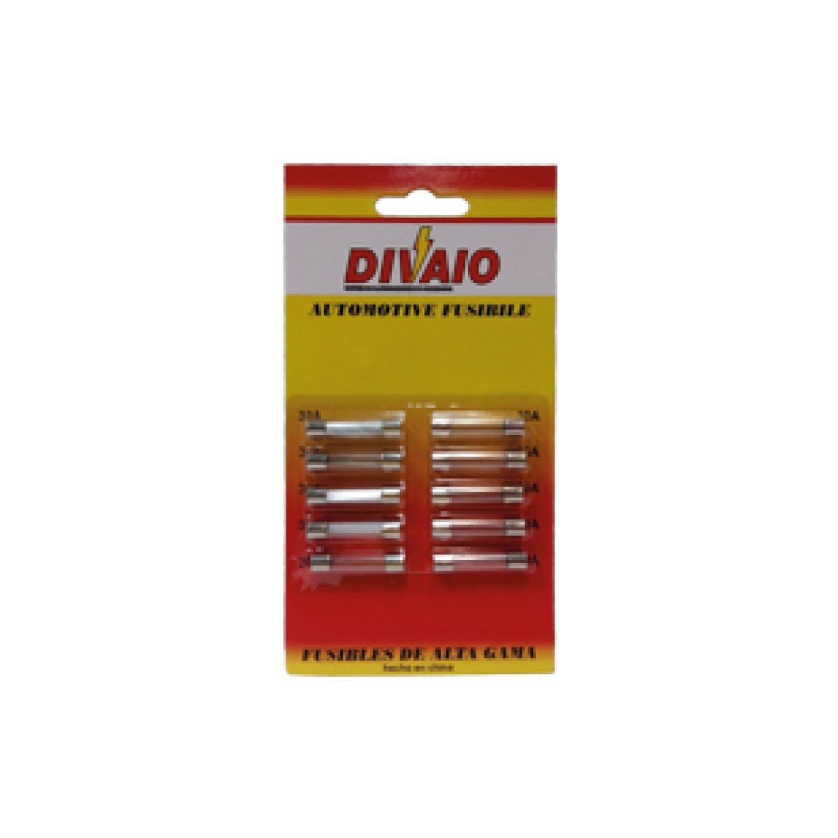 FUSIBLE VIDRIO 32MM EN BLISTER POR 10 UNIDADES FUSIBLE VIDRIO 32MM EN BLISTER (10 UNIDADES) X AMPER 25 AMP