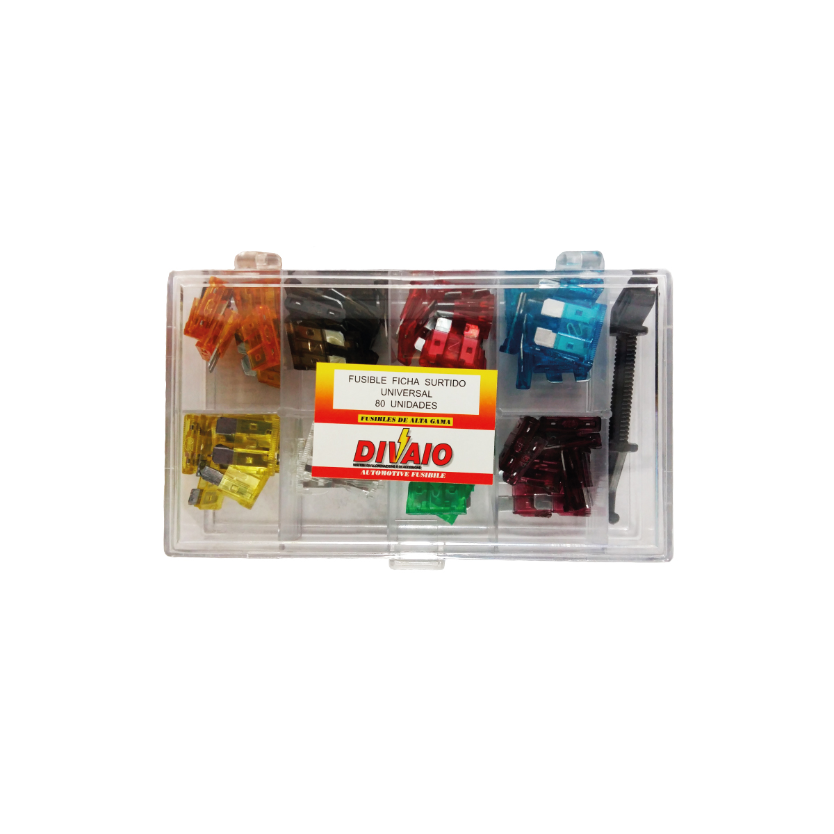 FUSIBLE FICHA EN CAJA DE 80 UNIDADES (10 UNIDADES X AMPER) FUSIBLE FICHA EN CAJA (80 UNIDADES) 10 UNIDADES X AMPER 5, 7.5, 10, 15, 20, 25, 30, 40 AMP