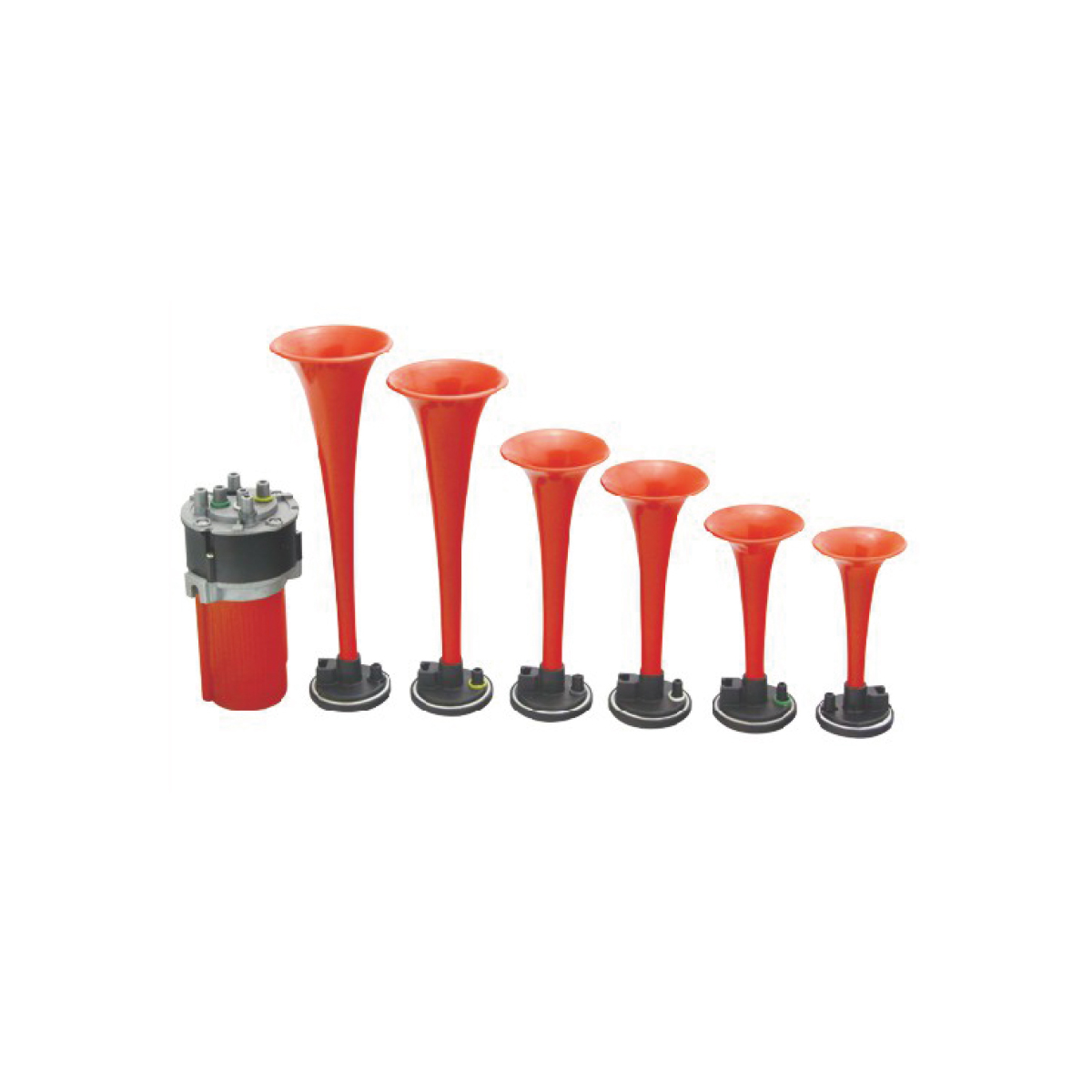 BOBINA CON COMPRESOR MUSICAL CORNETA SEXTUPLE. MUSICA EL PADRINO VOLTAJE 24 V ENVASE POR JUEGO