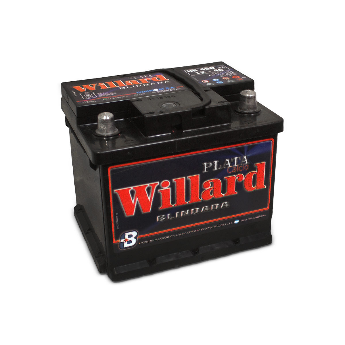 BATERIA WILLARD BLINDADA LARGO 207 ANCHO 175 ALTO 173 ECOSPORT - 45 AMP