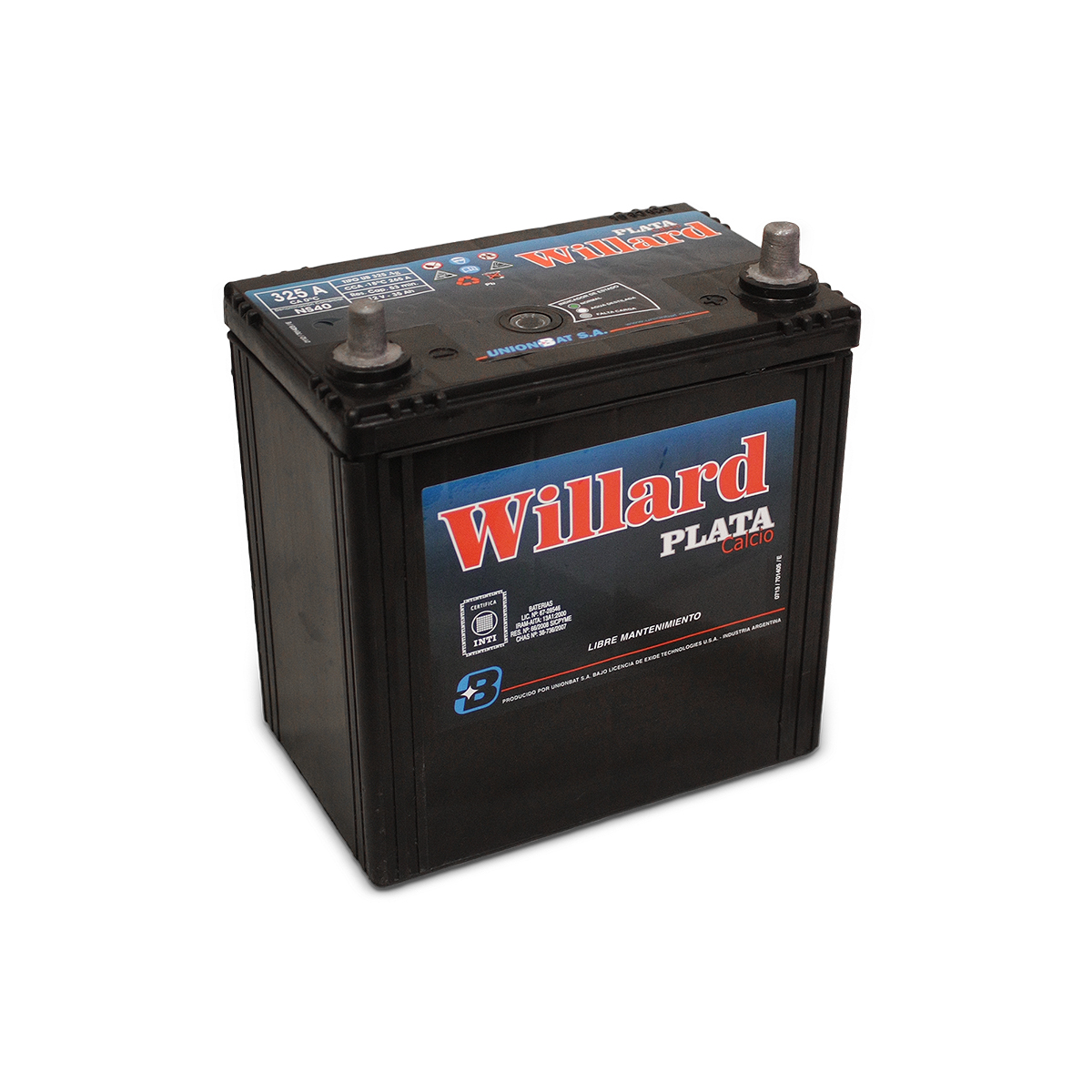 BATERIA WILLARD JAPON LARGO 198 ANCHO 126 ALTO 199 ATHOS