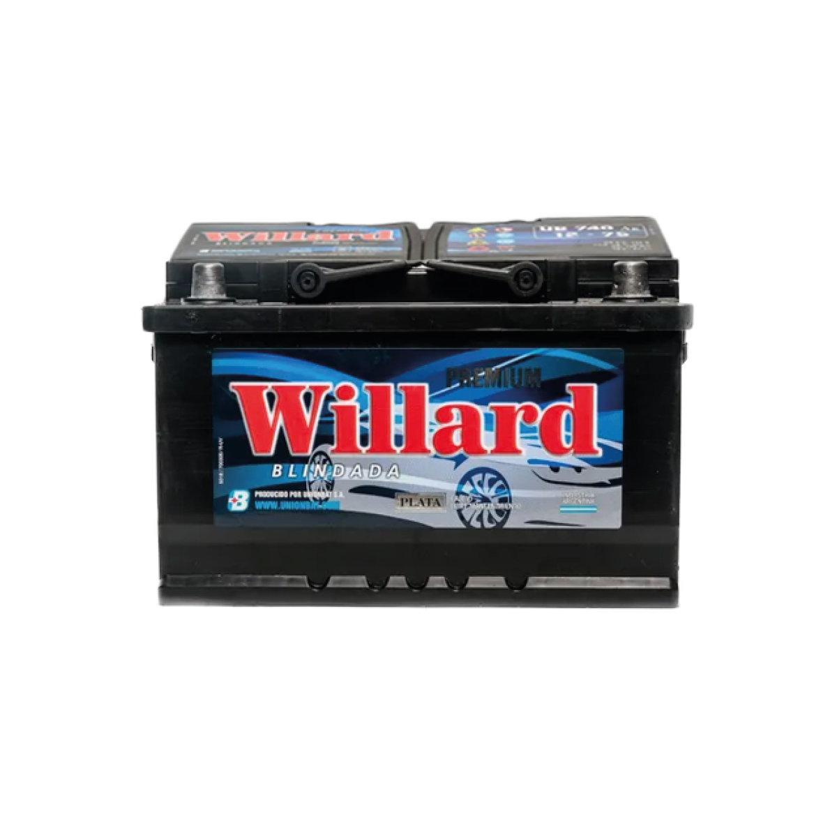 BATERIA WILLARD BLINDADA LARGO 350 ANCHO 175 ALTO 190 SERVICIO PESADO - 90 AMP