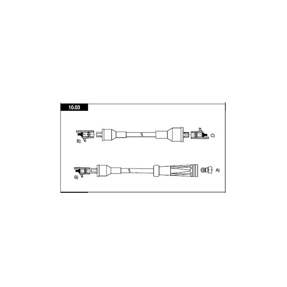 CABLE BUJIA 8 MM SUPRESION MAGNETICA RENAULT 18 1400