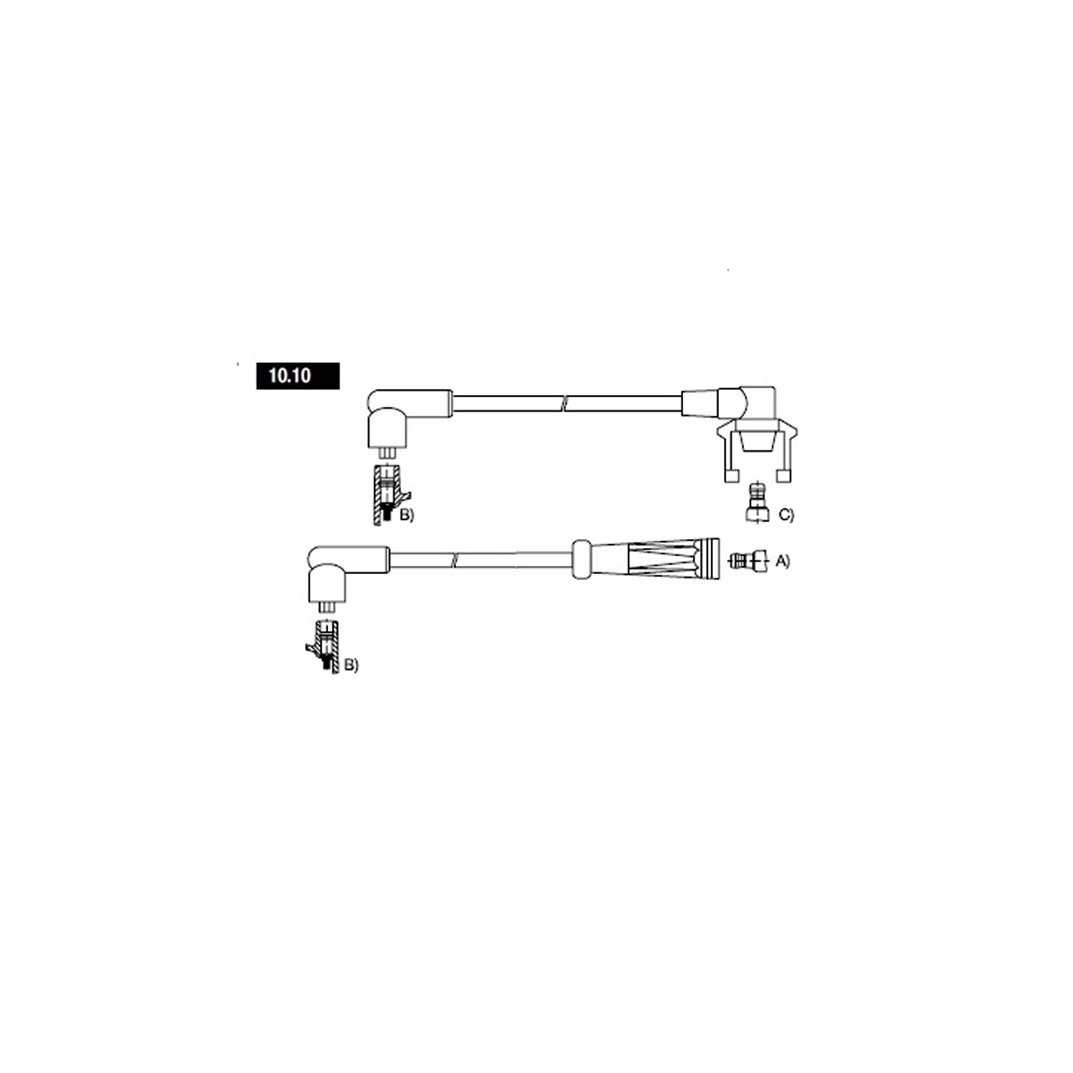CABLE BUJIA 8 MM SUPRESION MAGNETICA RENAULT TRAFFIC 1 4 - 1 6 95 BOBINA SECA