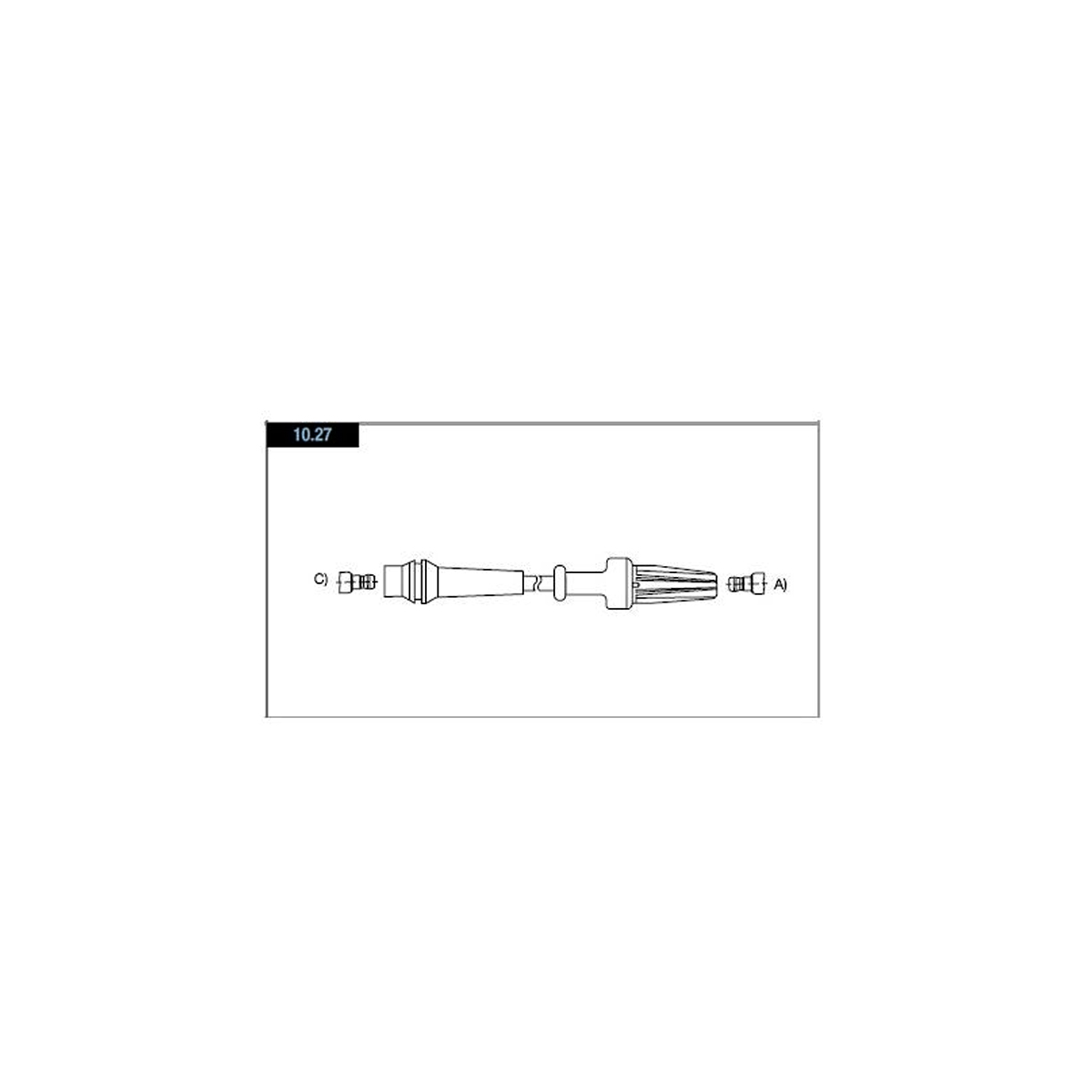 CABLE BUJIA 8 MM SUPRESION MAGNETICA RENAULT LAGUNA V6 3 0I RTE - 3 0I 24V CONEXIÓN SAE