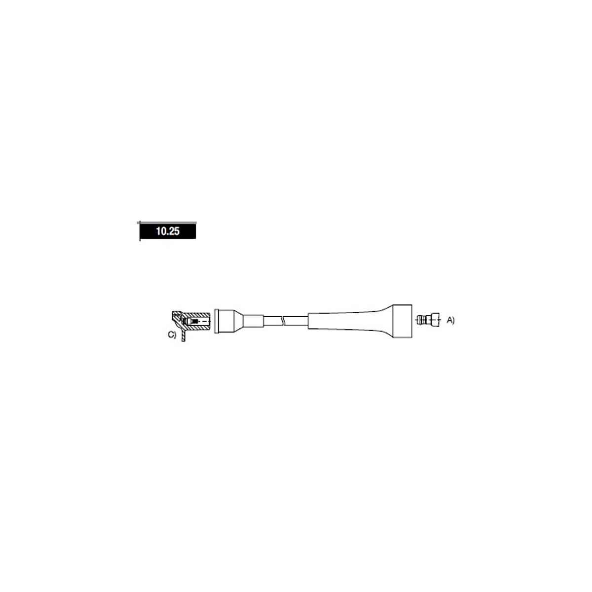 CABLE BUJIA 8 MM SUPRESION MAGNETICA RENAULT SCENIC RXE 2 0 BOBINA SECA CONEXIÓN M4 - PIN