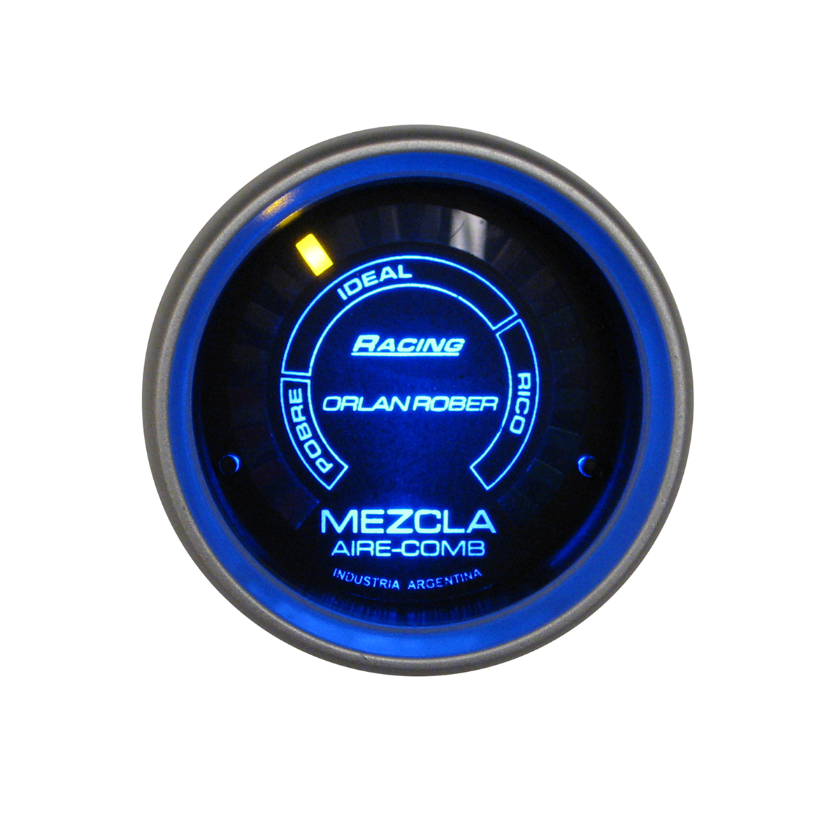 INSTRUMENTAL RACING 52 MM CELESTE INDICADOR ELECTRICO MEZCLA - AIRE - COMBUSTIBLE