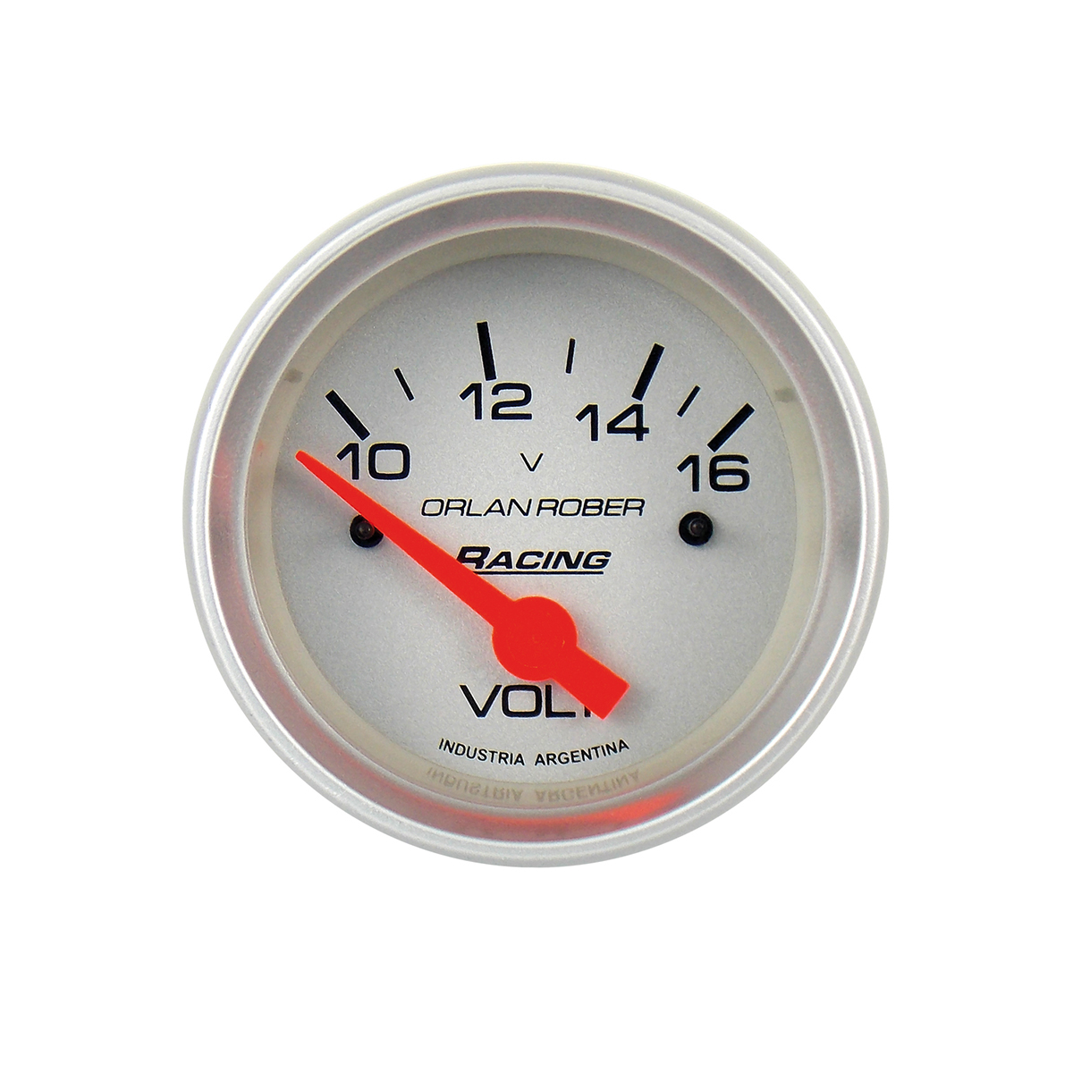 INSTRUMENTAL RACING 52 MM PLATA VOLTIMETRO 12 VOLTS