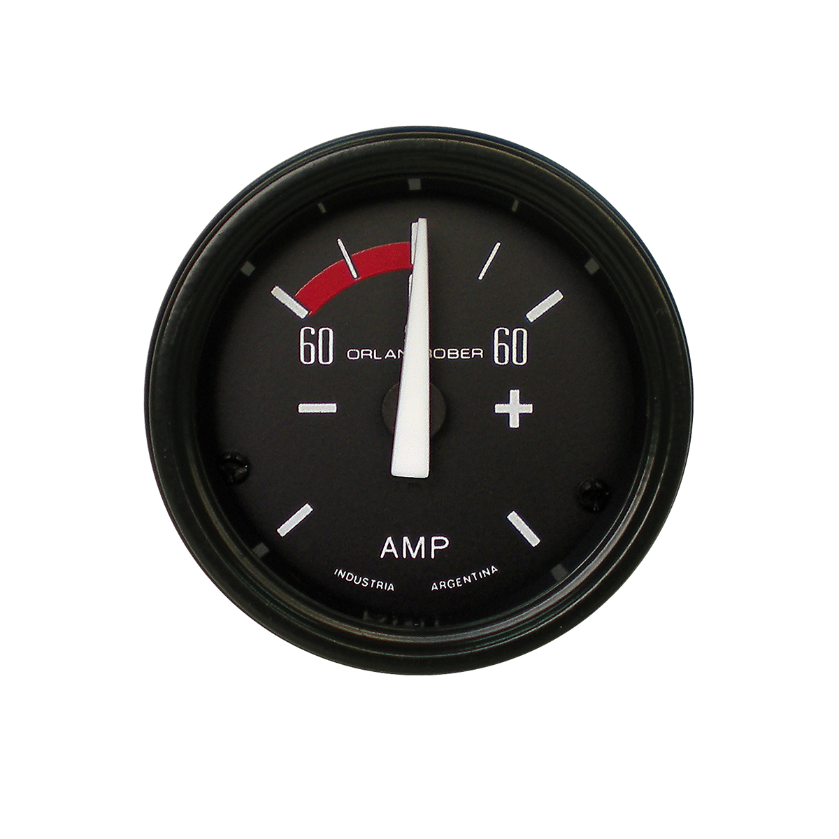 INSTRUMENTAL CLASSIC 52 MM NEGRO AMPERIMETRO - 60 0 + 60 AMPER