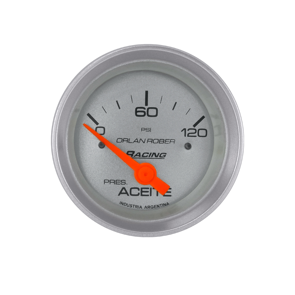 INSTRUMENTAL 52 MM PRESION ACEITE ELECT. 12V 120PSI RACING PLATA