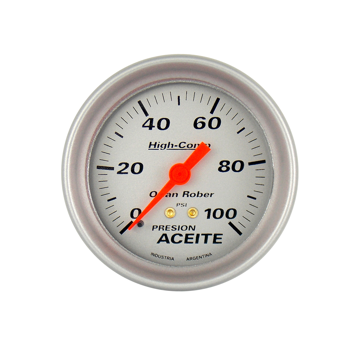 INSTRUMENTAL HIGH COMPETICION 72MM PLATA PRESION ACEITE MECANICO 72MM 100 LBS HIGH-COMPETICION