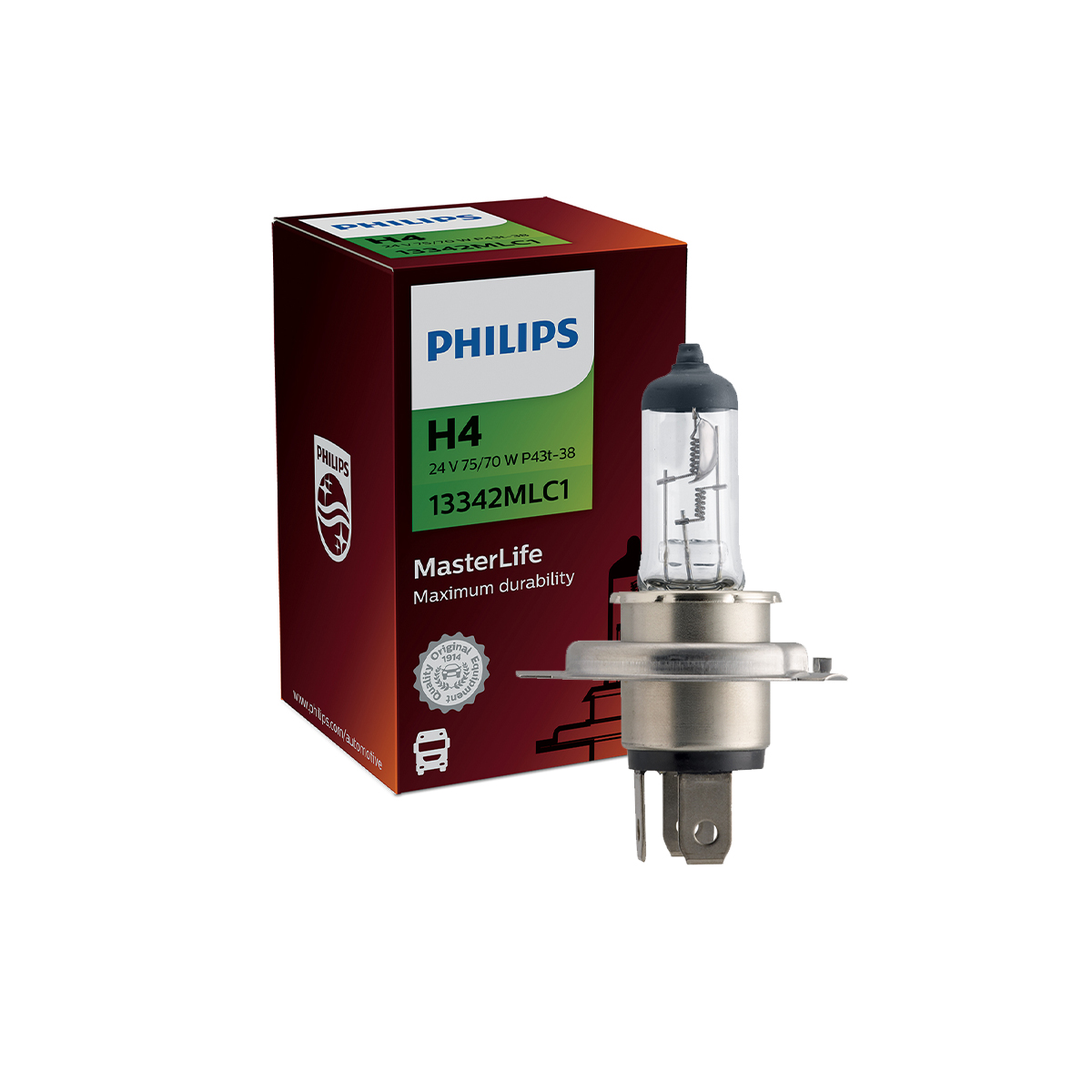 LAMPARA MASTER LIFE 24V H4 13342ML 24V 75/70W C1