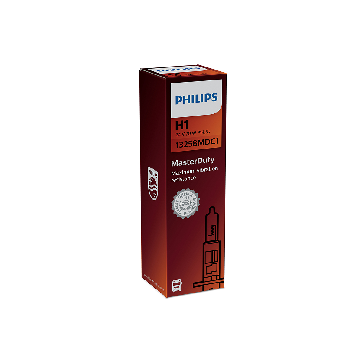 LAMPARA MASTER DUTY 24V H1 13258MD 24V 70W C1