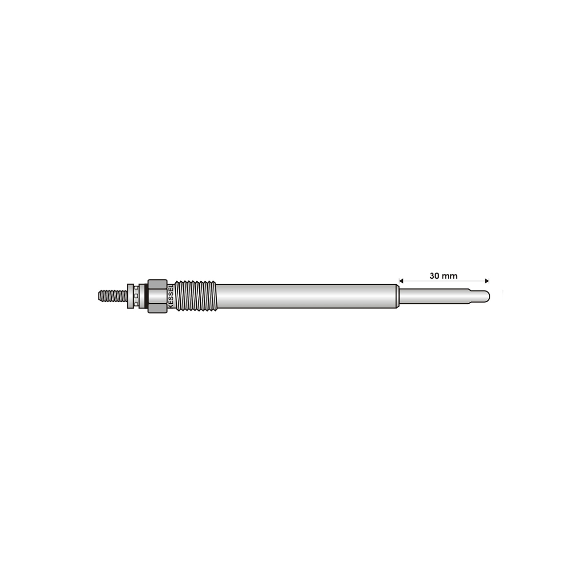 BUJIA INCANDESCENTE PARA MOTOR DIESEL MERCEDES BENZ1.7 CDI ( LARGO 30/ANCHO 5 4/5/11/5 VOLTS/ROSCA 10 X 1 )