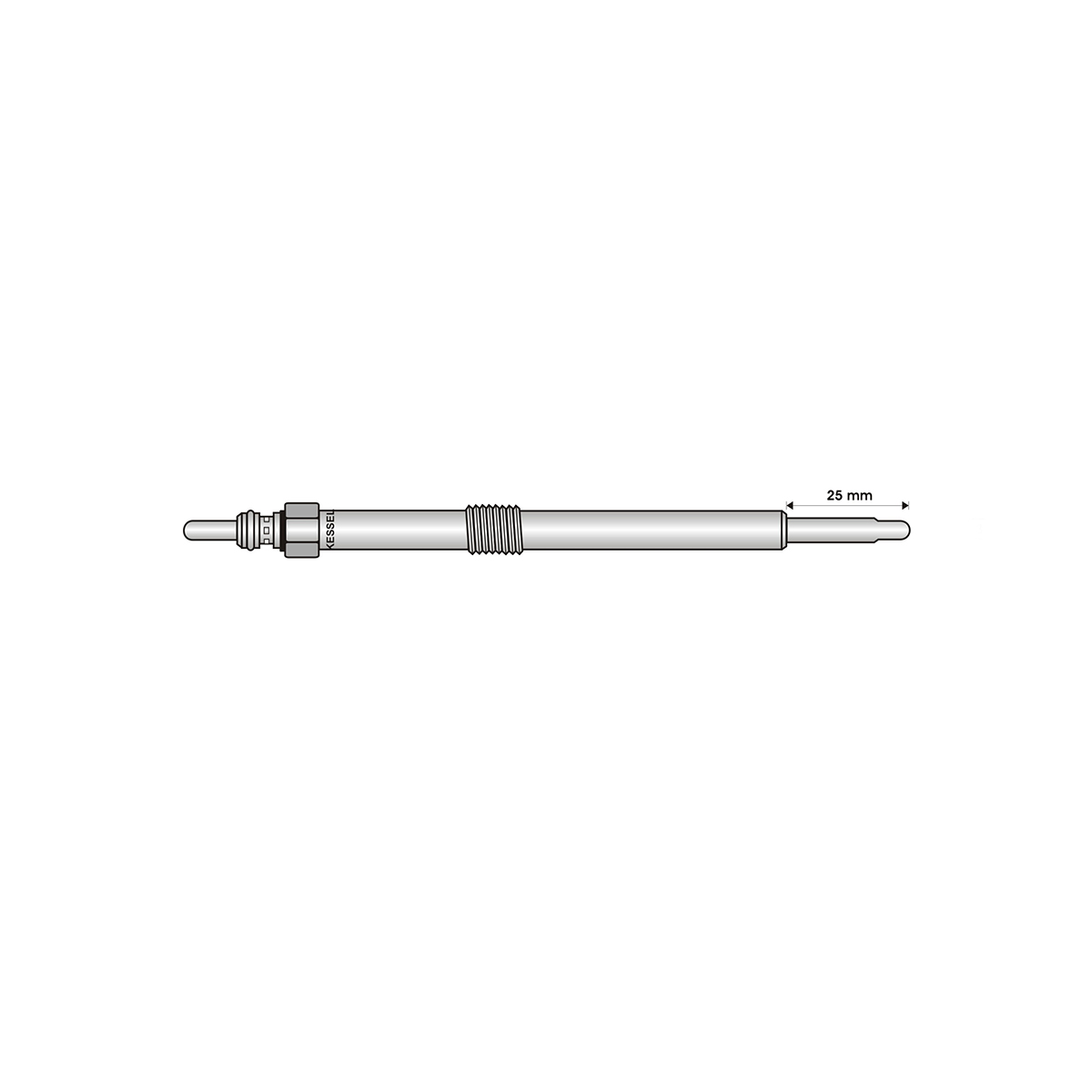 BUJIA INCANDESCENTE PARA MOTOR DIESEL NISSAN 2.2 DCI/2.5 DCI/OPEL 2.2 DTI/RENAULT 2.2 DCI/2.5 DCI/VAUXHALL 2.2 DTI/2.5 DTI/CDTI ( LARGO 25/ANCHO 5 4/5/11 VOLTS/ROSCA 10 X 1 )