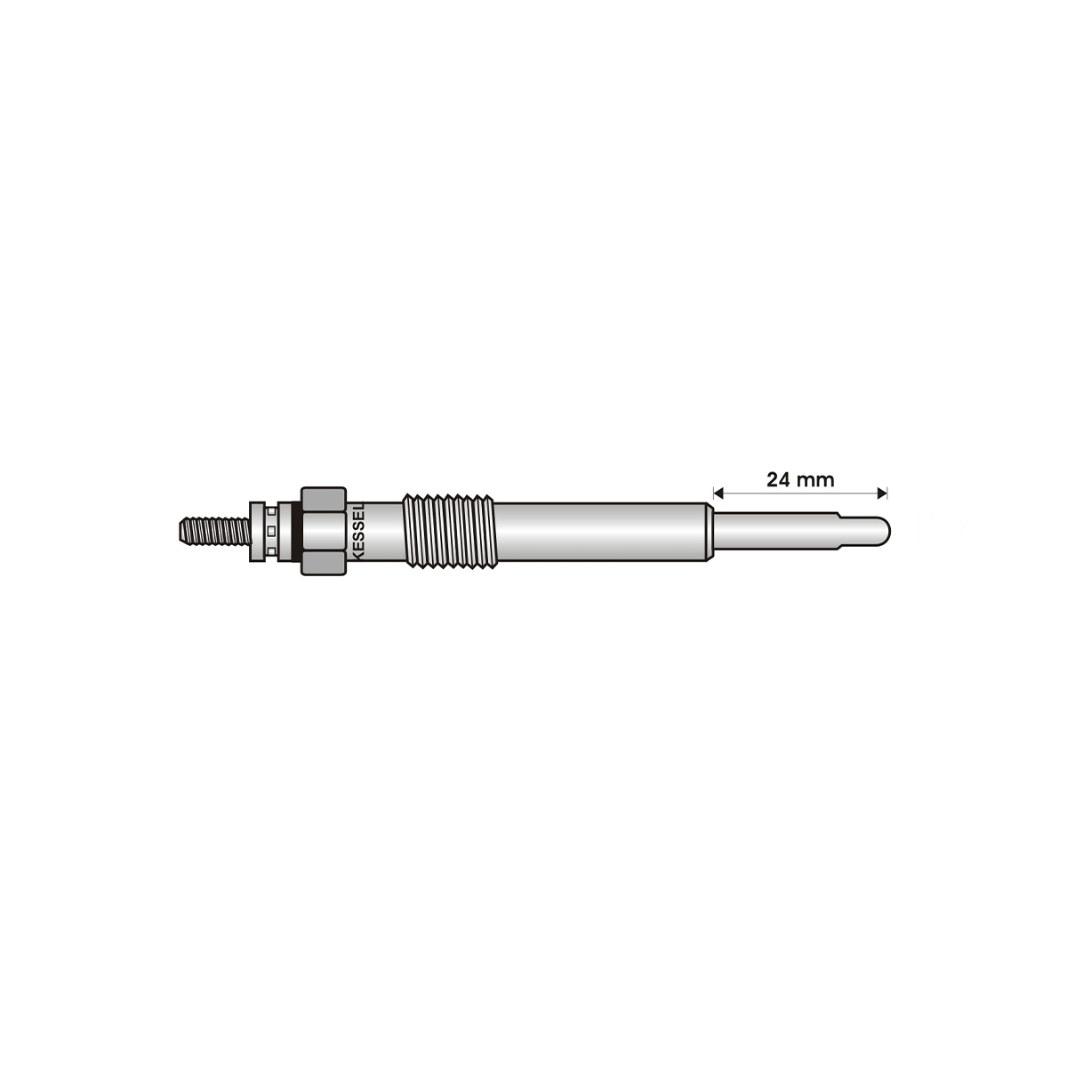BUJIA INCANDESCENTE PARA MOTOR DIESEL FORD FOCUS/FIESTA/MONDEO 1.8 DI/TDCI ( LARGO 24/ANCHO 5 4/5/10 VOLTS/ROSCA 10 X 1 )