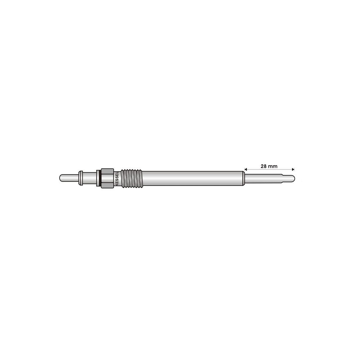 BUJIA INCANDESCENTE PARA MOTOR DIESEL CHRYSLER 2.2 CRD/JEEP 2.7 CRD/3.0 CRD/MERCEDES BENZ 1.7 CDI/2.1 CDI/2.2 CDI/2.2 T/2.7 CDI/3.2 CDI/4.0 CDI ( LARGO 28/ANCHO 5 4/5/11/5 VOLTS/ROSCA 10 X 1 )