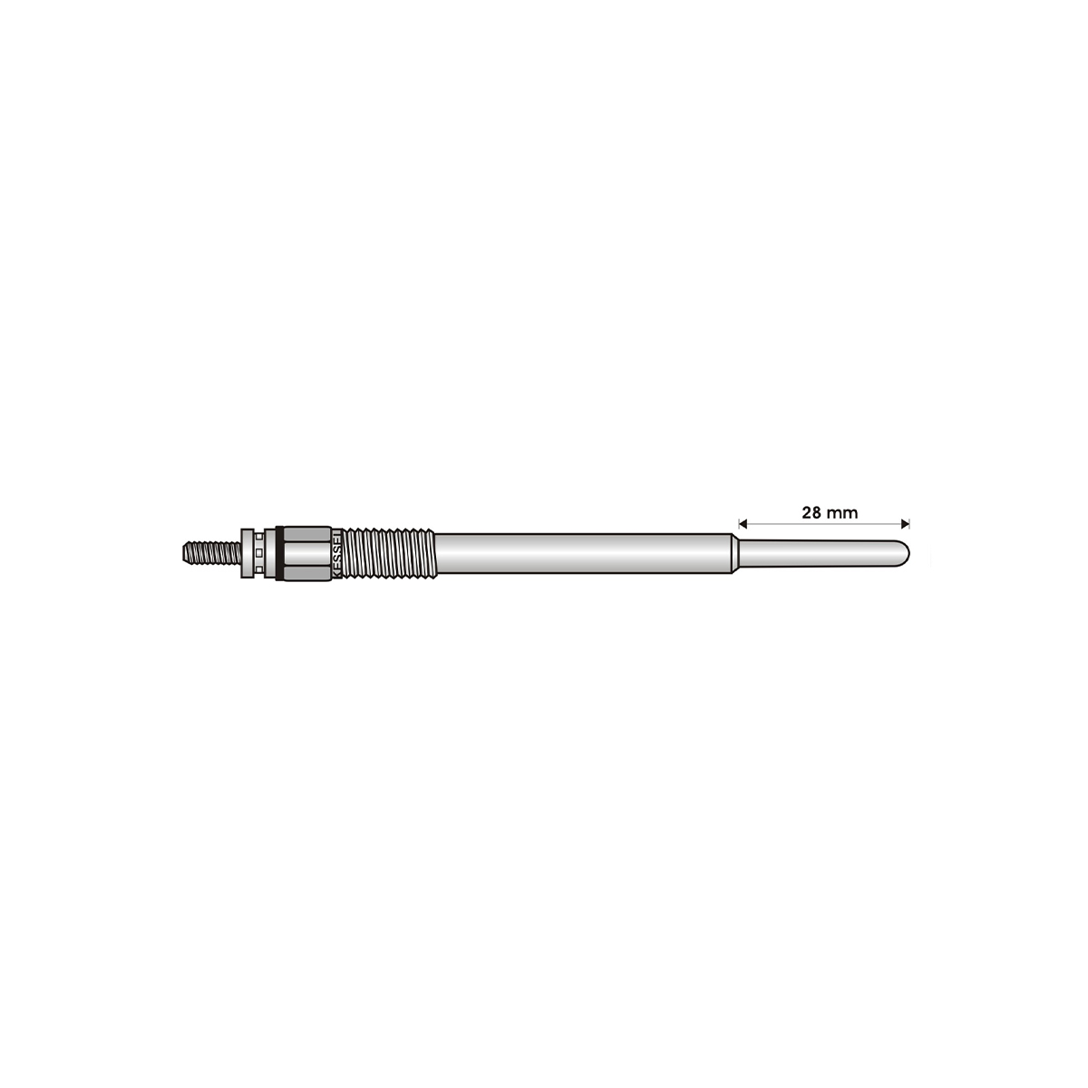 BUJIA INCANDESCENTE PARA MOTOR DIESEL CITROEN 1.4 HDI/1.4 HDI 16V/1.6 HDI/2.0 HDI/FORD ECOSPORT/FIESTA/FOCUS 1.4 TDCI/1.6 TDCI /PEUGEOT 1.4 HDI/1.6 HDI/SUZUKI 1.4 DDIS/TOYOTA 1.4 HDI/VOLVO 1.6 D ( LARGO 28/ANCHO 4/11 VOLTS/ROSCA 8 X 1 )